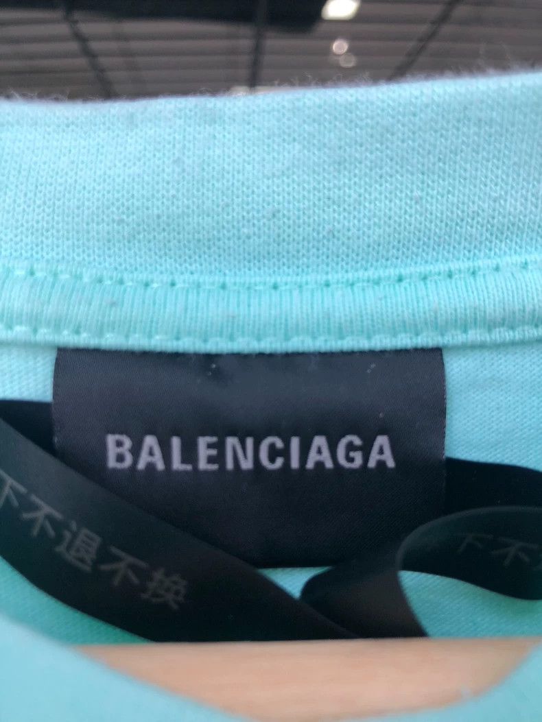 Balenciaga Balenciaga Wave embroidery short sleeve Size US XL / EU 56 / 4 - 2 Thumbnail