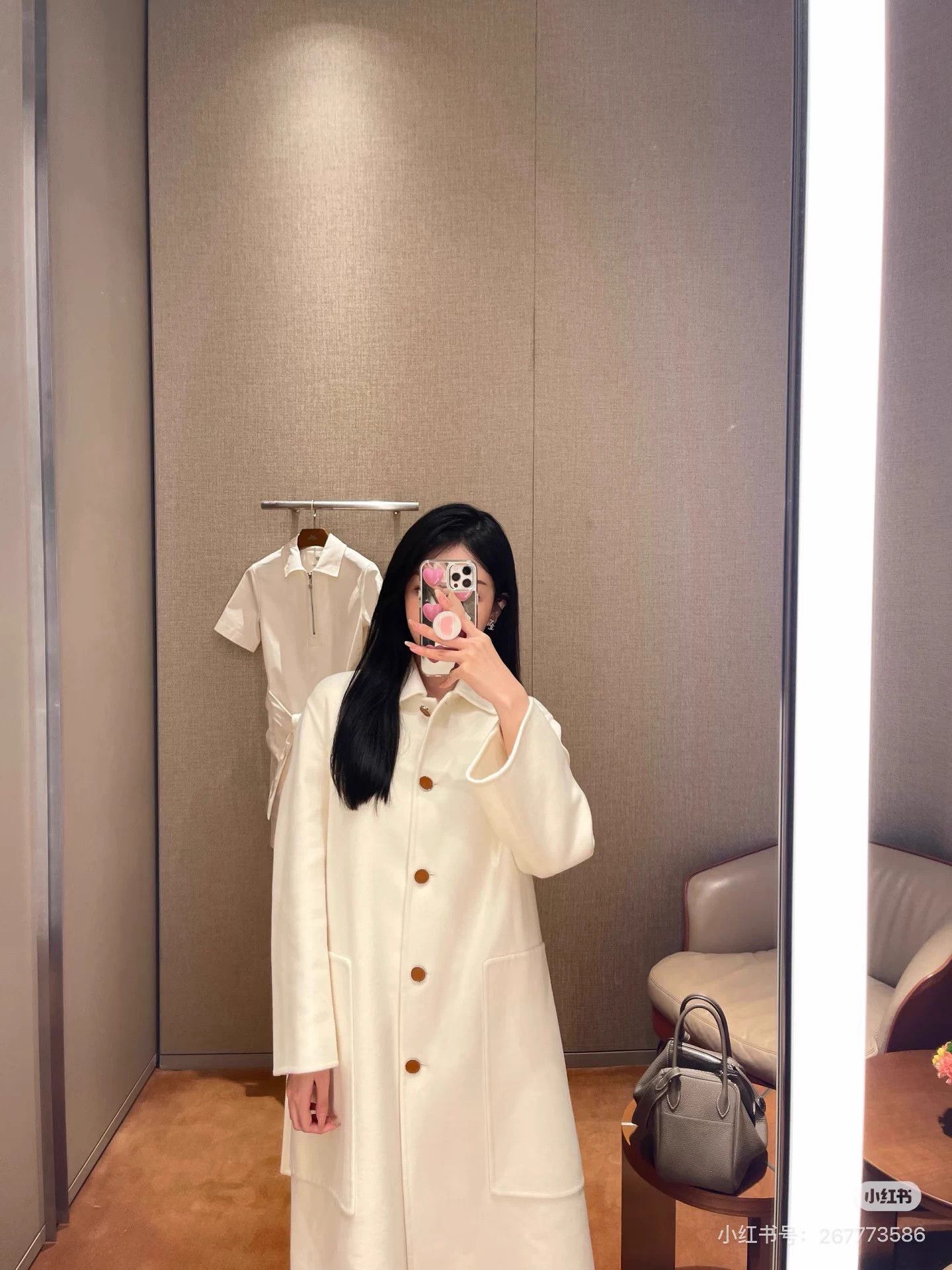 Hermes Hermes Long Cashmere Coat 36 Ivory 99% New Size XS / US 0-2 / IT 36-38 - 9 Thumbnail