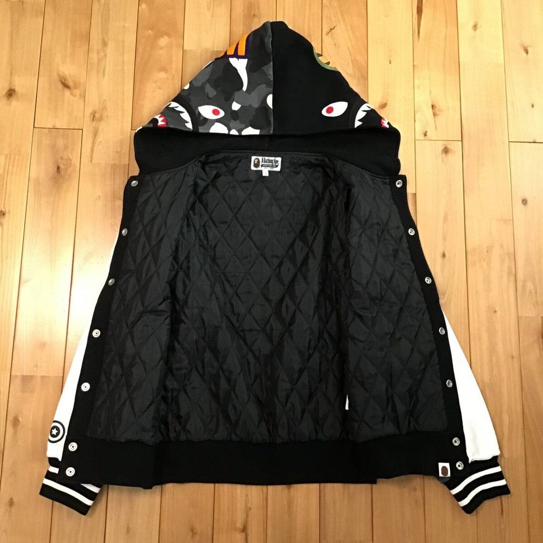 Bape 💫Glow in the dark BAPE City camo shark hoodie varsity jacket Size US S / EU 44-46 / 1 - 8 Thumbnail