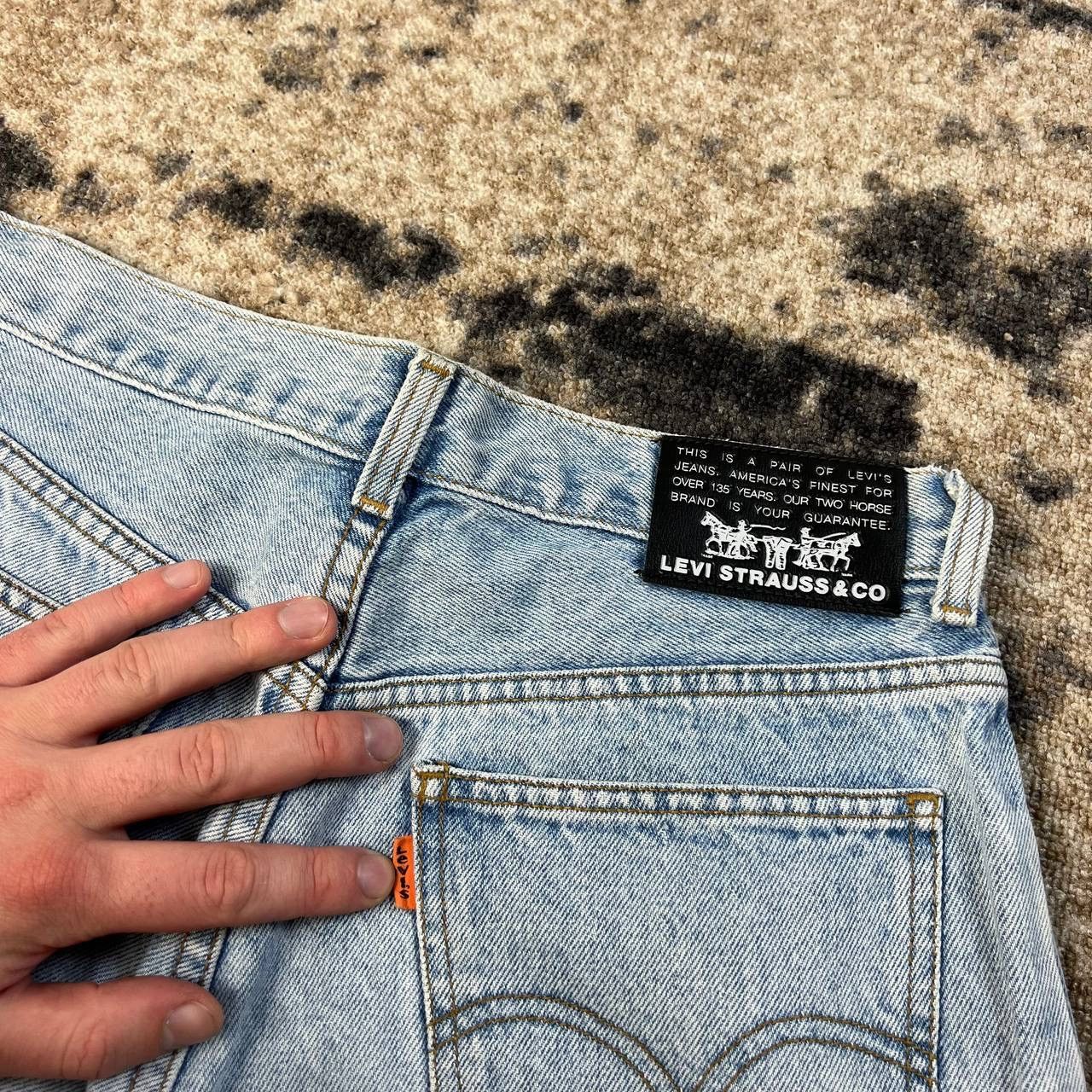 Levi's Levis Vintage Y2K Black Label Orange Tab Denim Jeans Size US 30 / EU 46 - 6 Thumbnail
