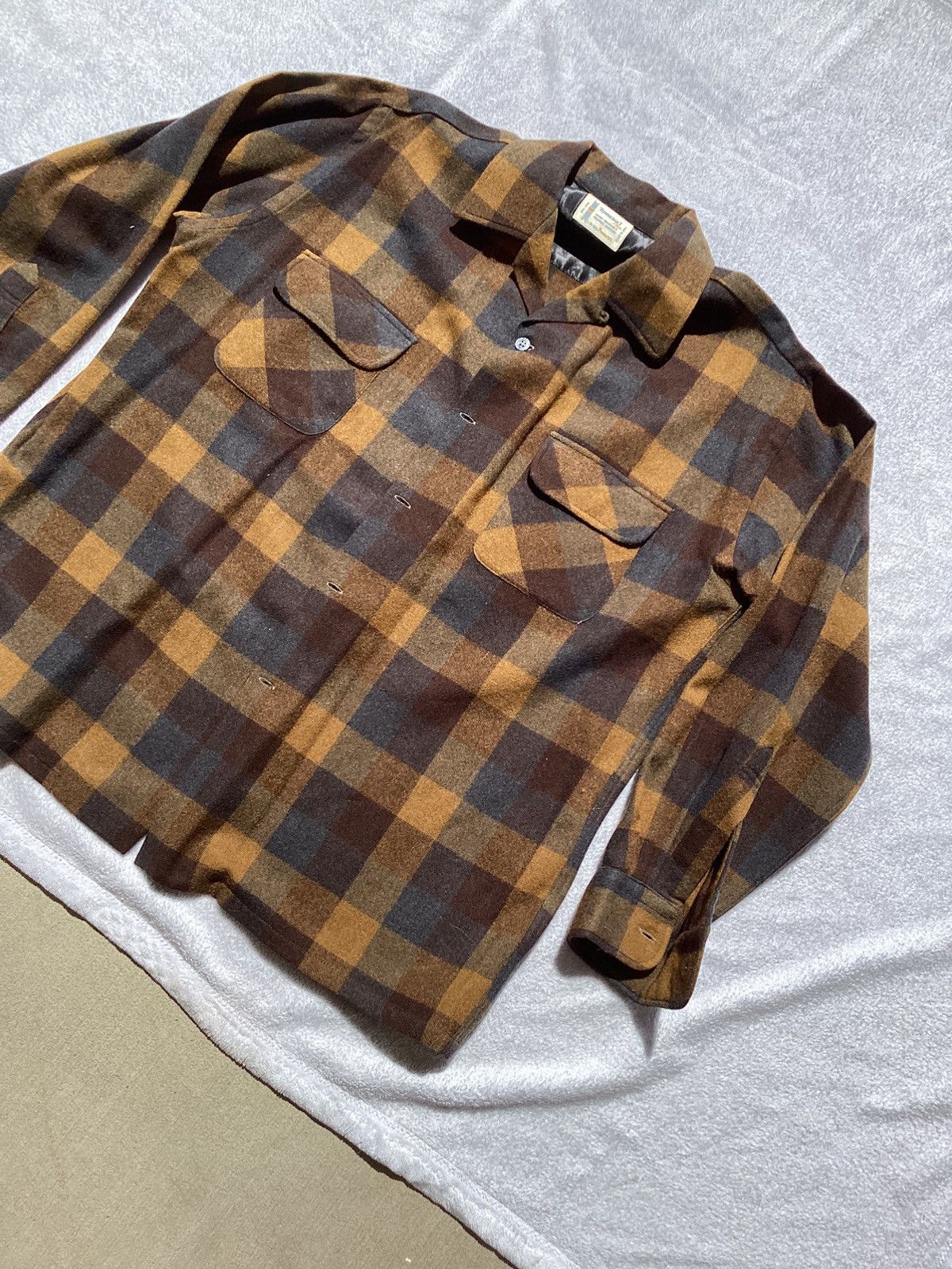 Towncraft × Vintage Vtg 80s/90s town craft plus by pennies wool plaid jacket Size US XL / EU 56 / 4 - 2 Thumbnail