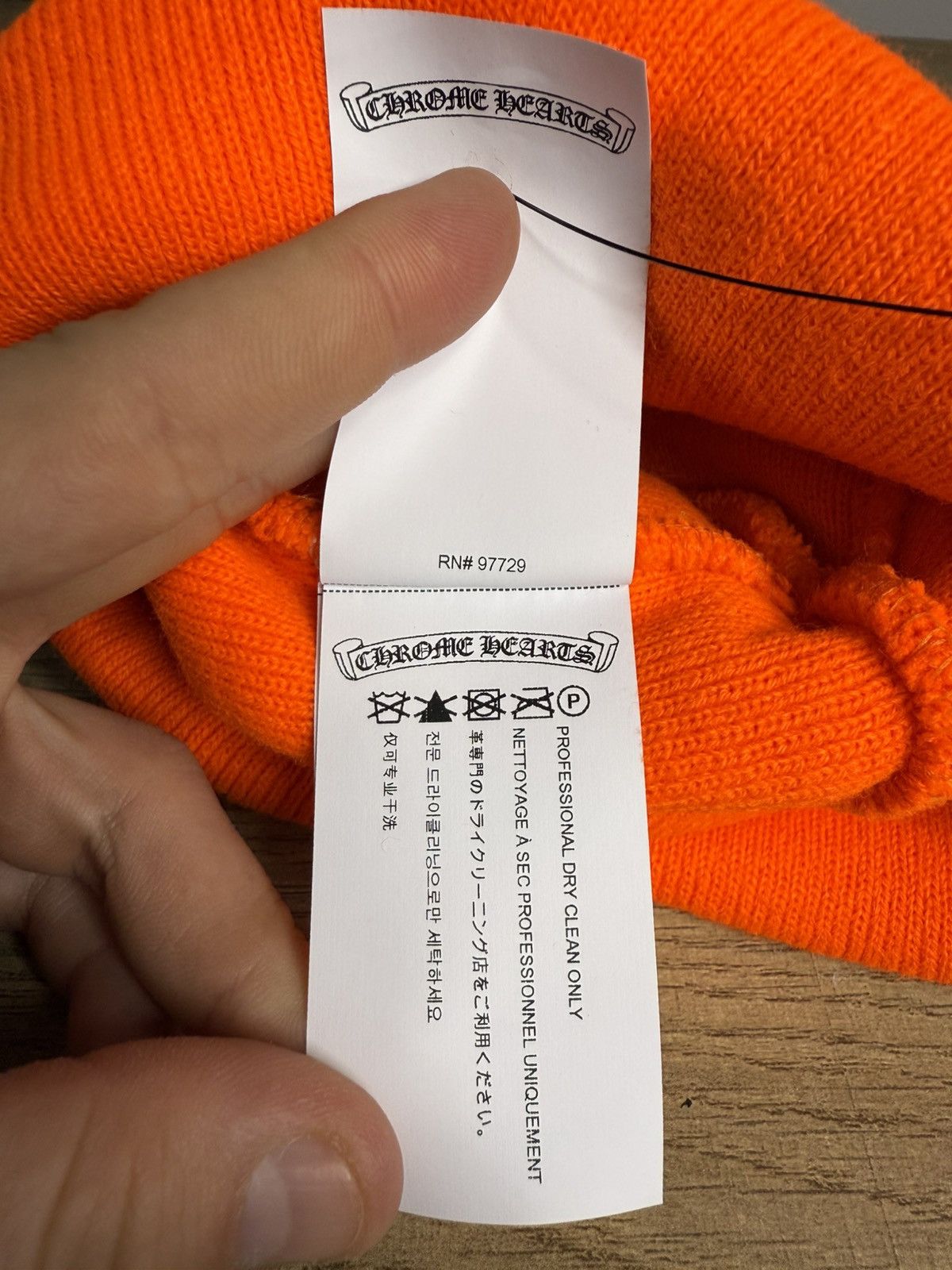 Chrome Hearts Chrome Hearts Orange Beanie Size ONE SIZE - 3 Thumbnail