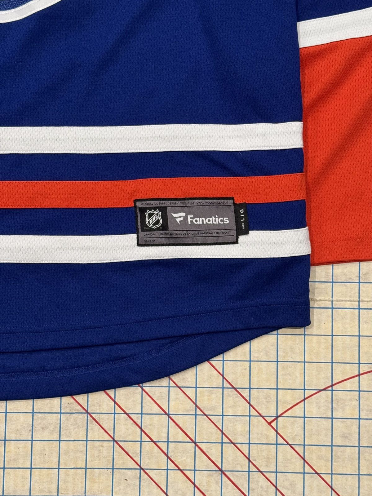NHL Edmonton Oilers Blank Hockey Jersey Fanatics Mens Large Size US L / EU 52-54 / 3 - 4 Thumbnail