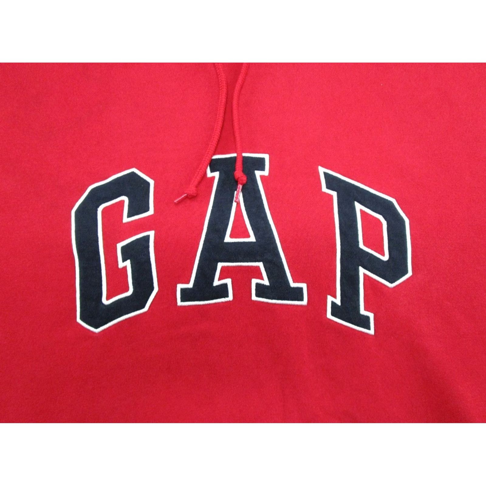 Gap VTG GAP Pullover Hoodie Mens XL Red Crew Neck Fleece Cotton Baggy 90s Skater Sports All Seasons Hooded Size US XL / EU 56 / 4 - 2 Thumbnail