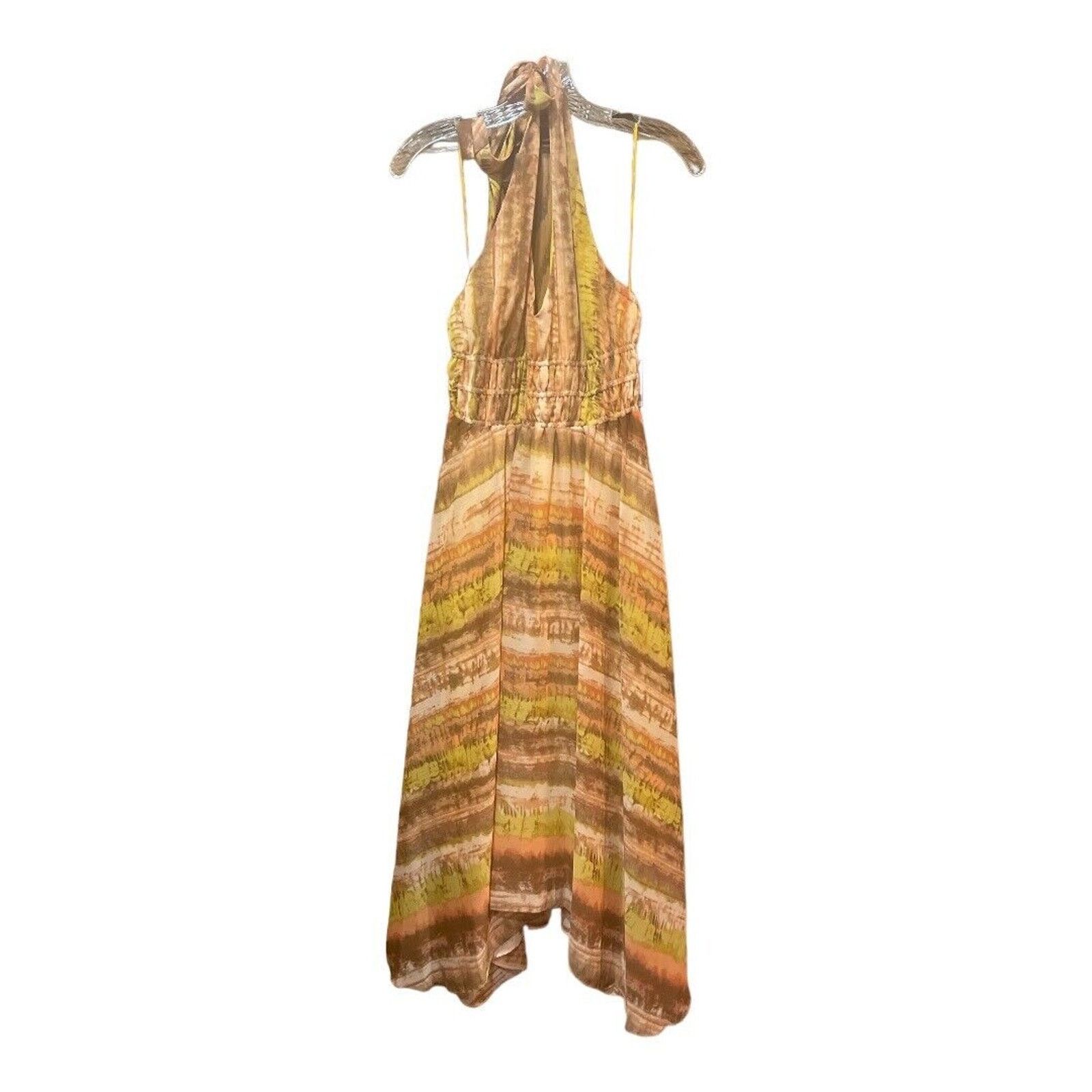 Taylor Byrd Taylor Halter Sleeveless Smocked Handkerchief Dress NWT Size M / US 6-8 / IT 42-44 - 3 Thumbnail