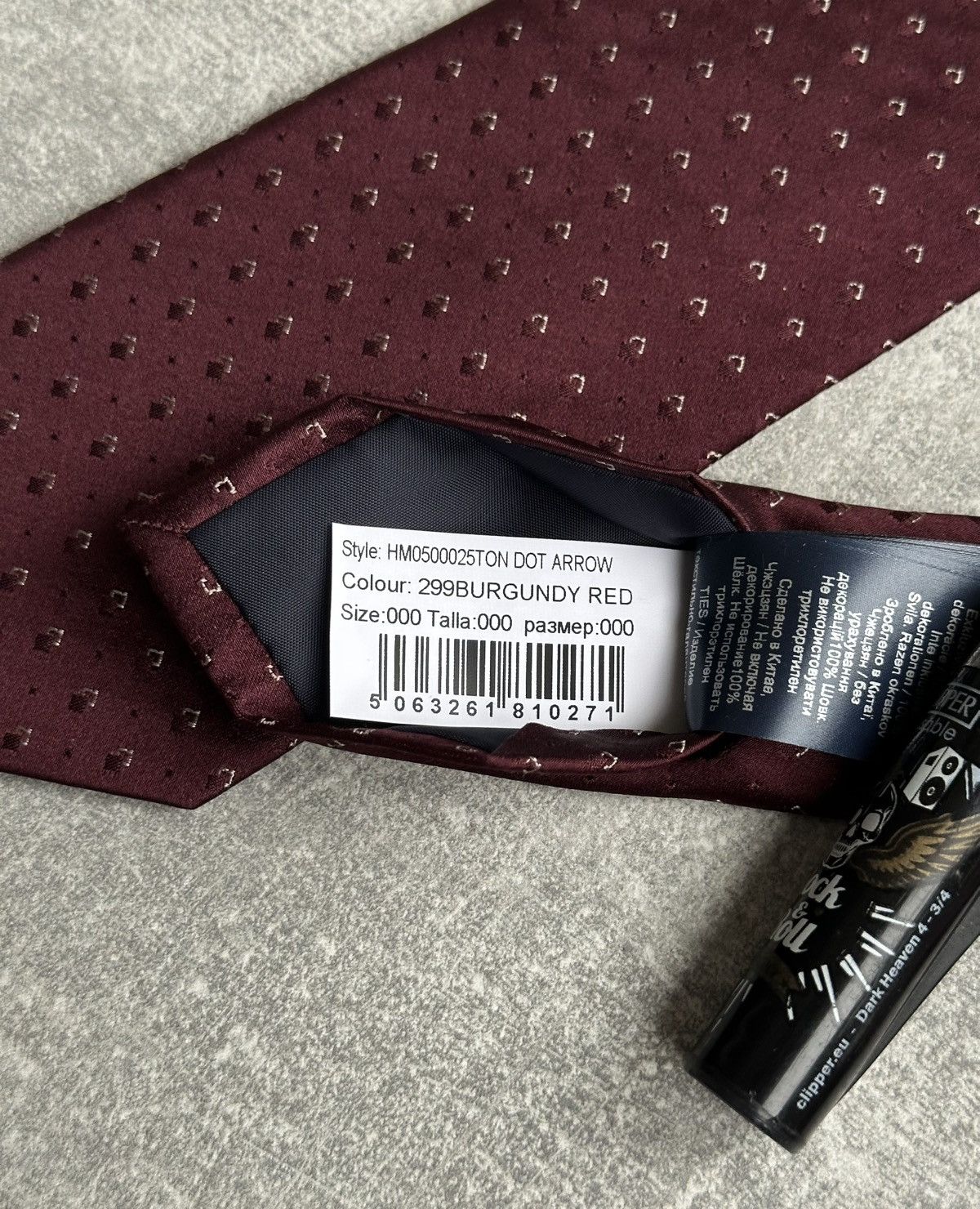 Hackett Hackett London Tie Burgundy 100% Silk Size ONE SIZE - 8 Thumbnail