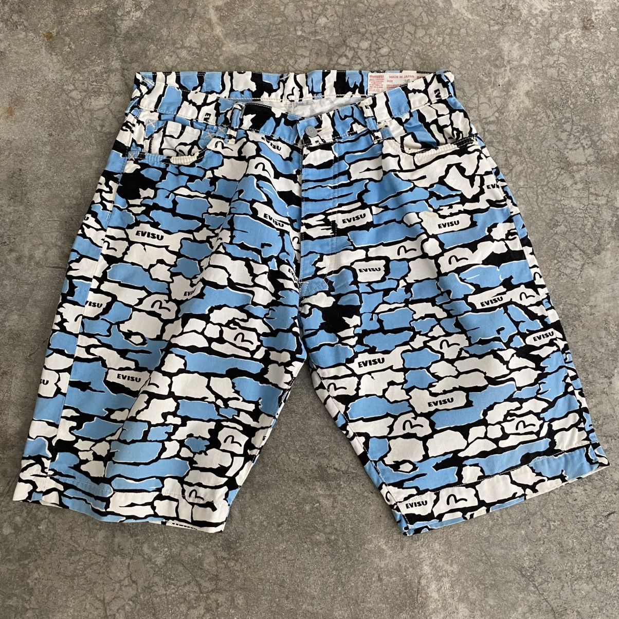 Evisu 2001 Evisu Ishigaki Camo OVP Baggy Jeans Shorts Jorts Size US 34 / EU 50 - 12 Thumbnail