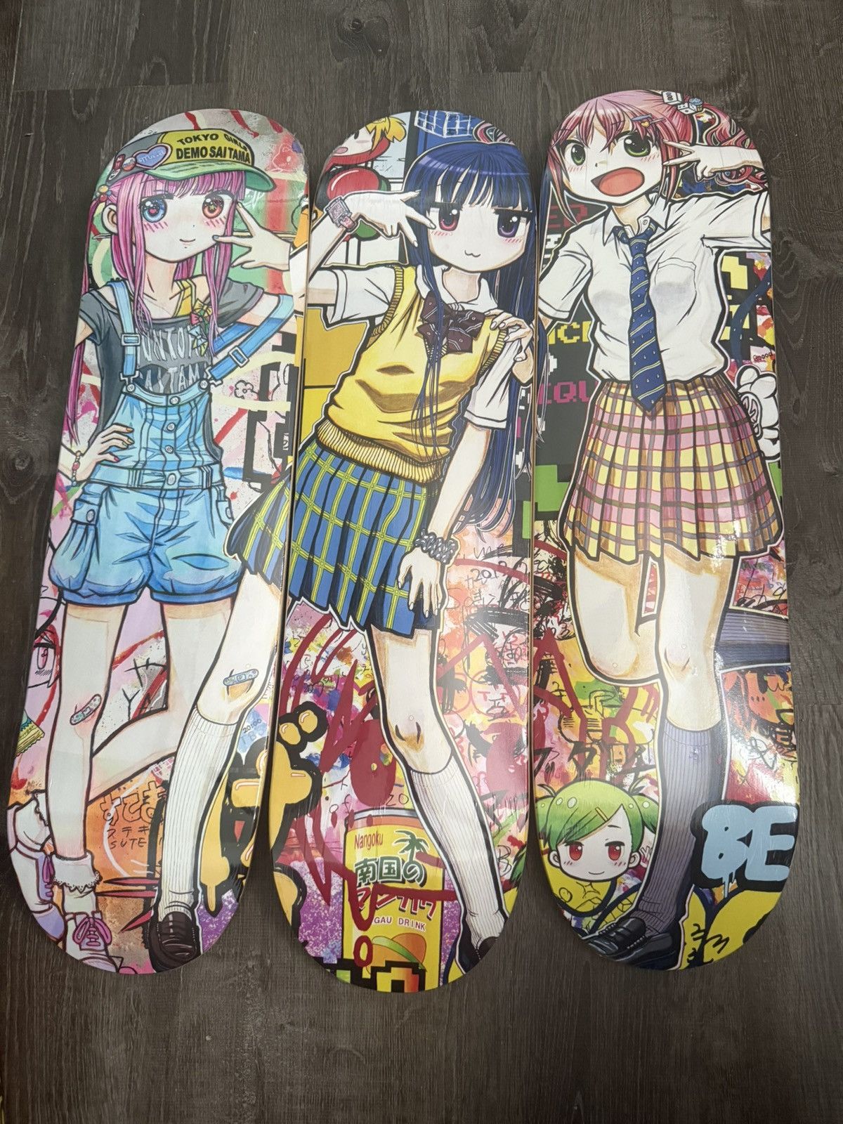 Takashi Murakami MR KaiKai College Skateboard Deck High School Story Set Of 3 Size ONE SIZE - 1 Thumbnail