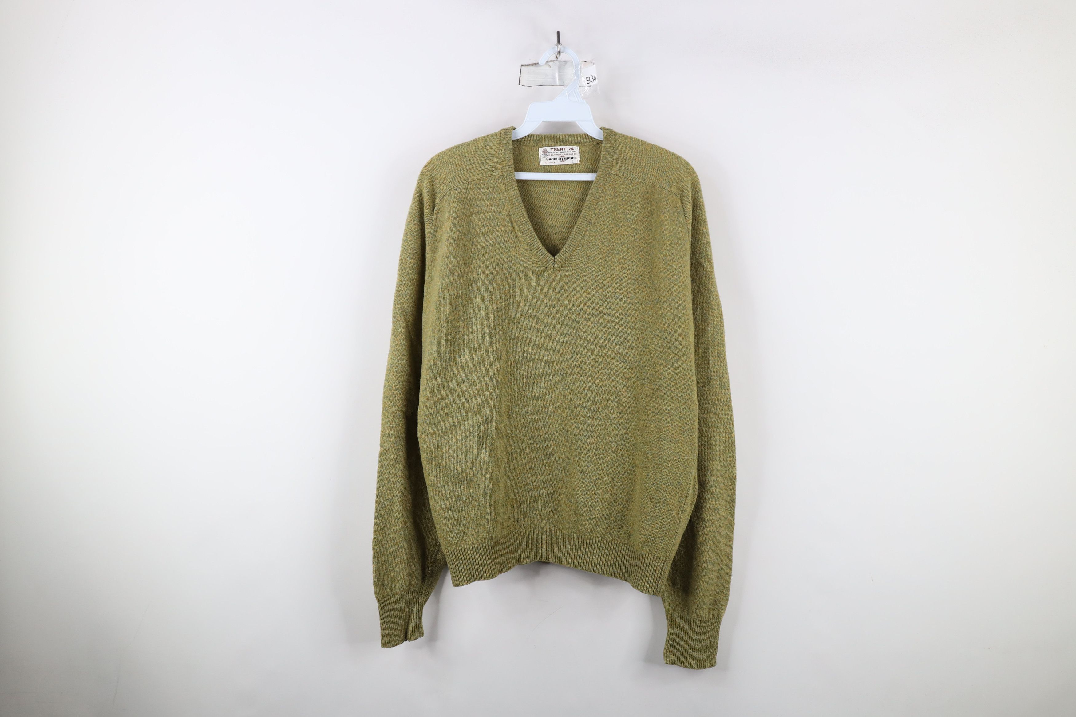 Vintage Vintage 70s Streetwear Rainbow Lambswool Knit Sweater USA Size US L / EU 52-54 / 3 - 1 Thumbnail