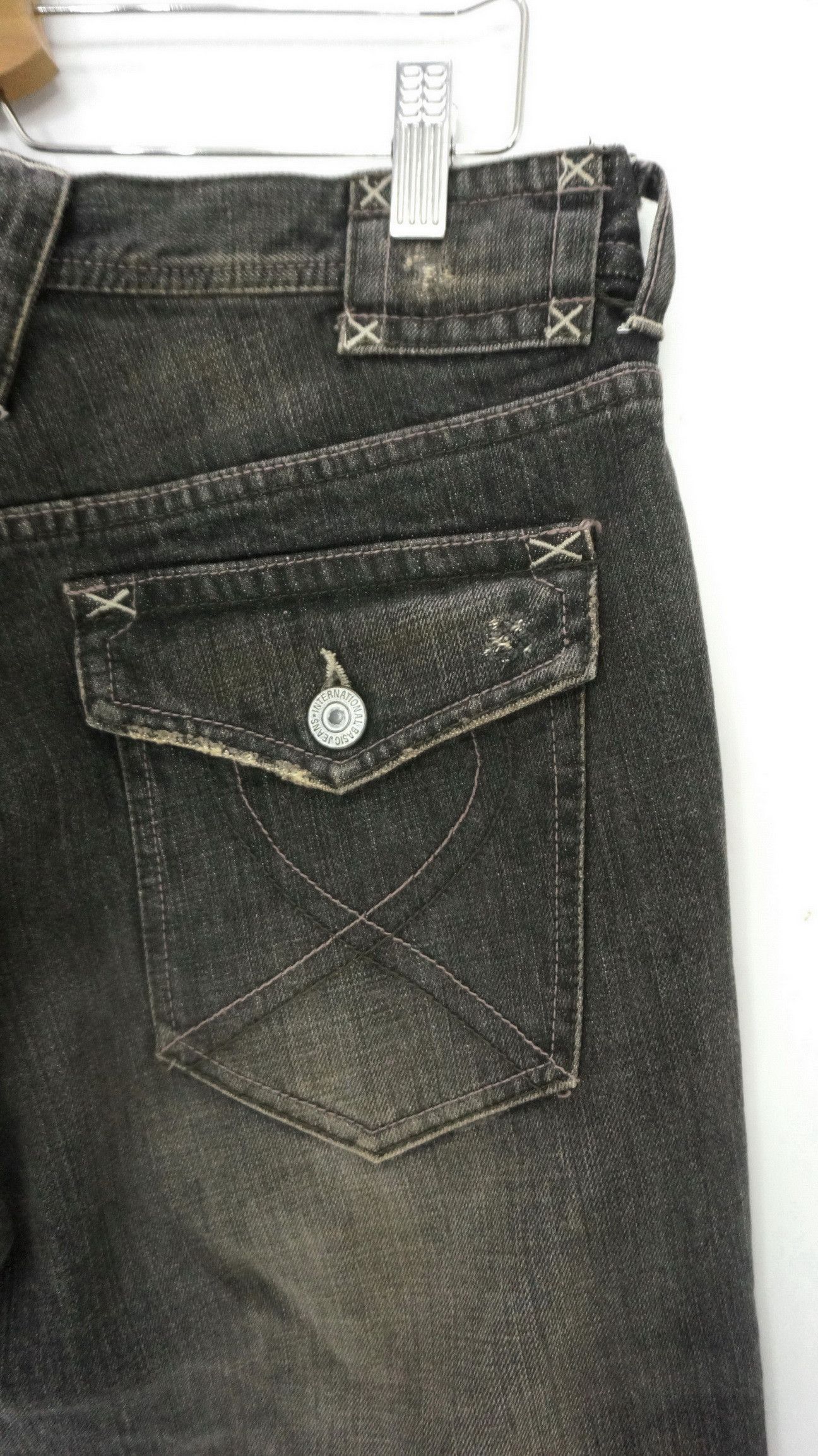 Japanese Brand 🔥EDGE RUPERT Vintage Black Distressed Jeans Size US 33 - 8 Thumbnail