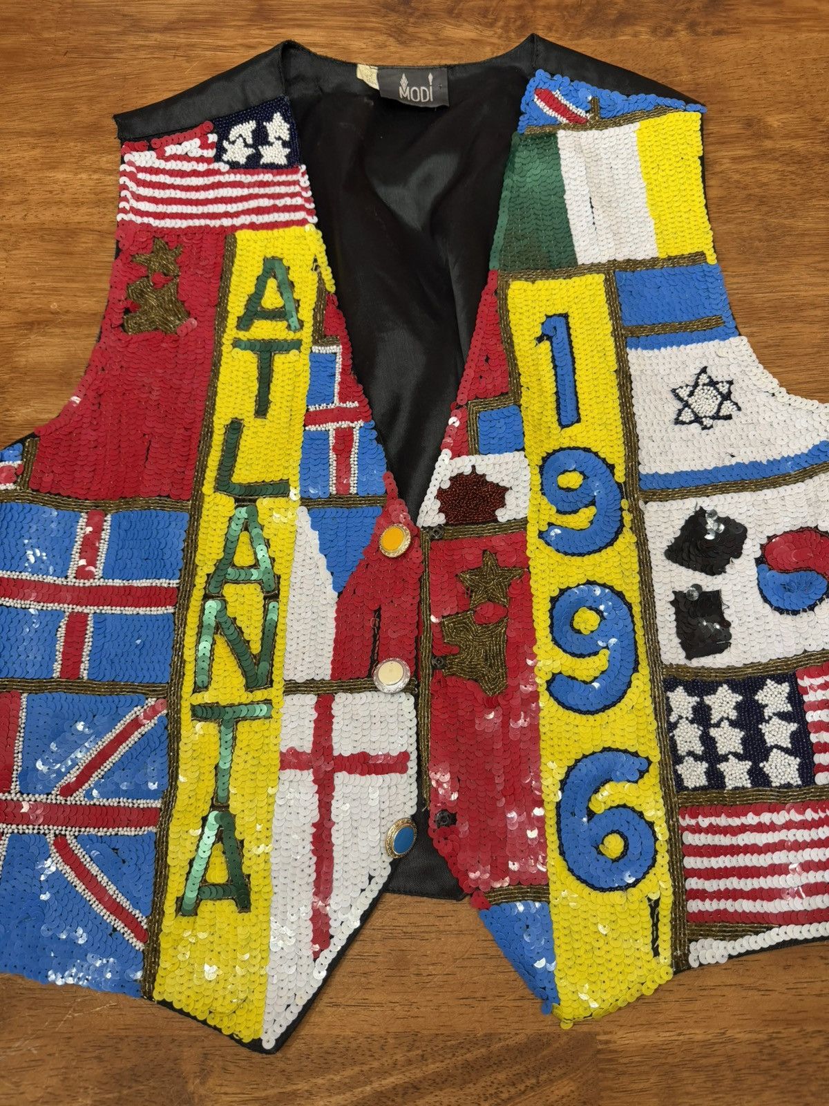 Vintage 1996 Atlanta Olympics Sequin Vest Sz Small Medium