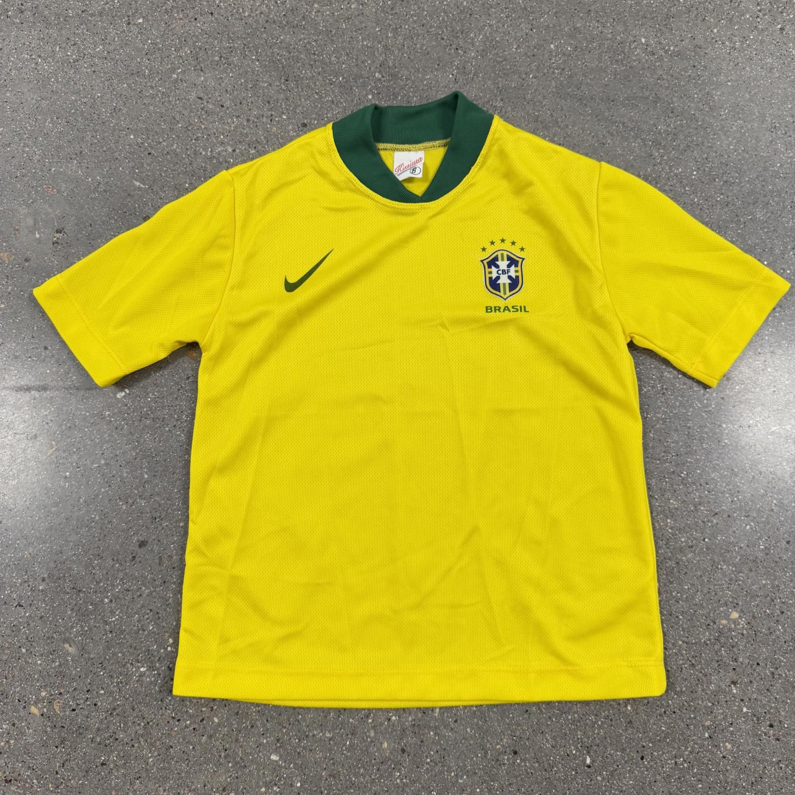 Nike Vtg Y2K Kids Nike Brasil National Soccer Jersey World Cup Size ONE SIZE - 1 Thumbnail