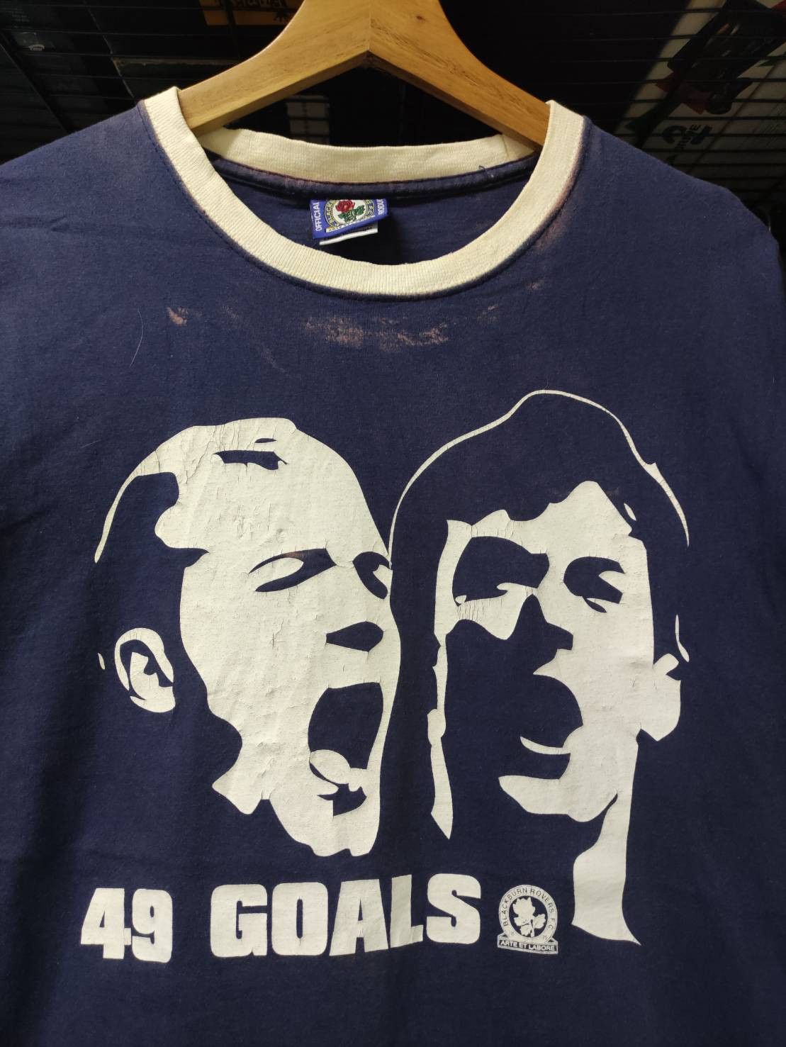 Vintage Vtg 90's "S.A.S."49Goals Blackburn Rovers Champ 1995 T-Shirt Size US L / EU 52-54 / 3 - 1 Thumbnail