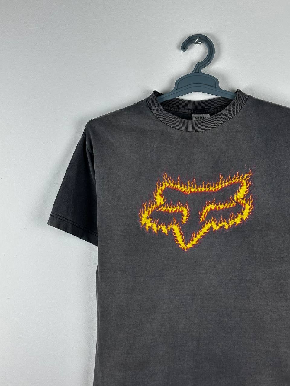 Fox Racing Vintage 2000s Fox Racing Motocross Y2k Gray T-shirt Size US M / EU 48-50 / 2 - 3 Thumbnail