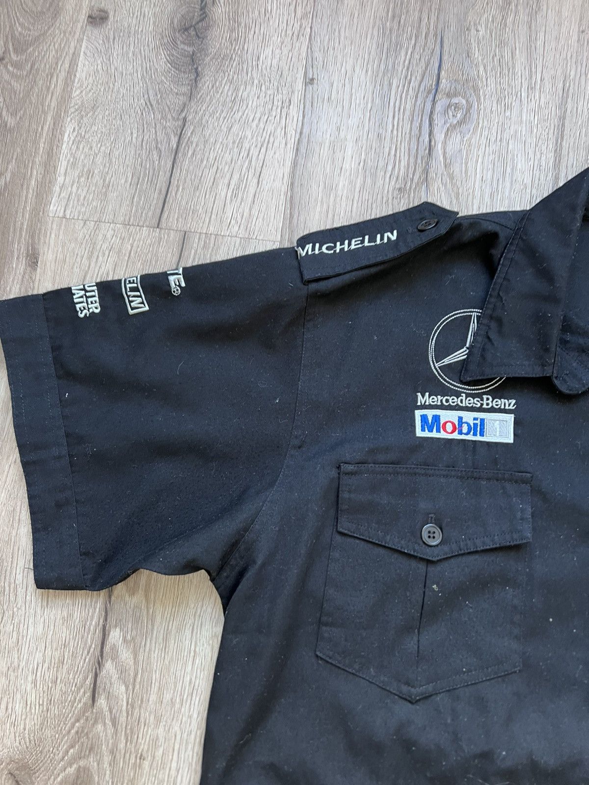Formula 1 × NASCAR Vintage Shortsleeved Mercedes West Michelin racing shirt Size US XL / EU 56 / 4 - 4 Thumbnail