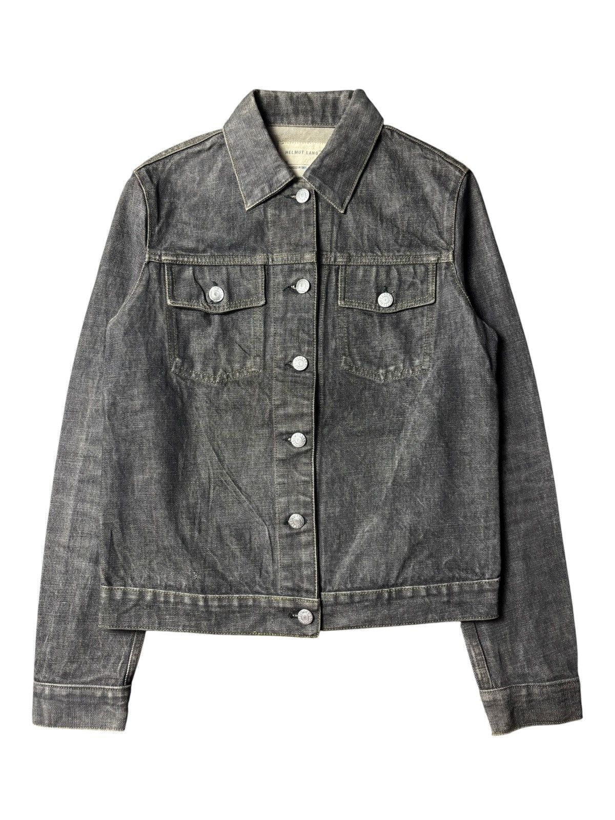 Helmut Lang Helmut Lang 1999 Black Waxed Denim Jacket | Grailed