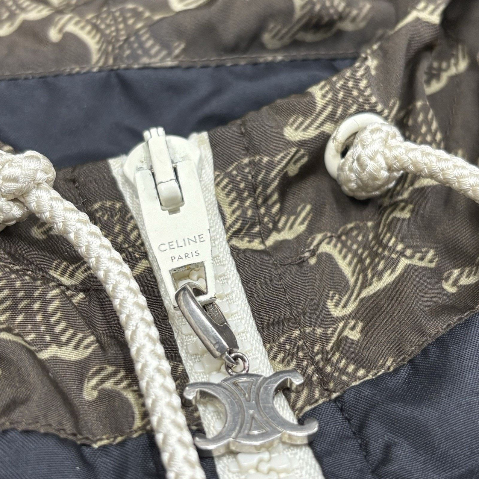 Celine Celine Blouson Monogram Triomphe Windbreaker ' Brown Black ' Size US L / EU 52-54 / 3 - 5 Thumbnail