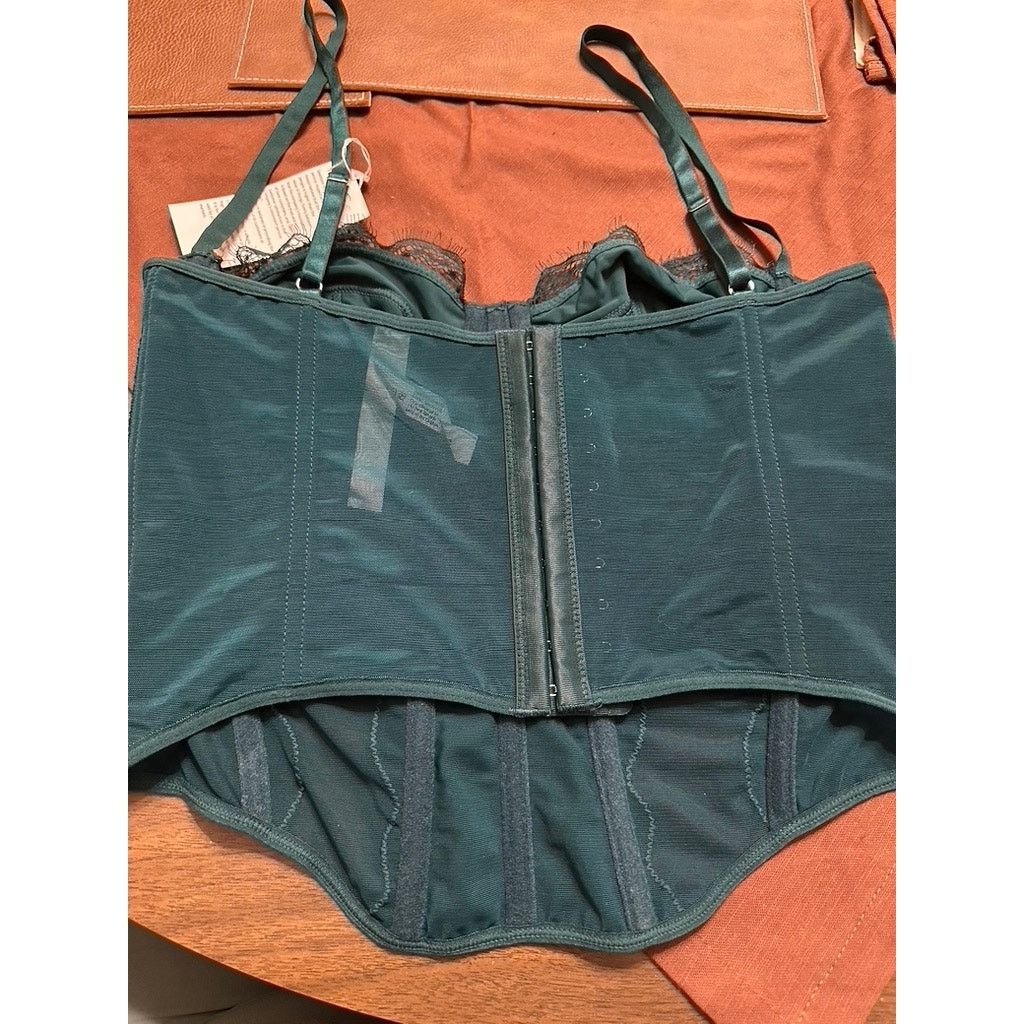 Goth Money Dark Green Sheer Bustier Lingerie - New with Tags Size S / US 4 / IT 40 - 2 Thumbnail