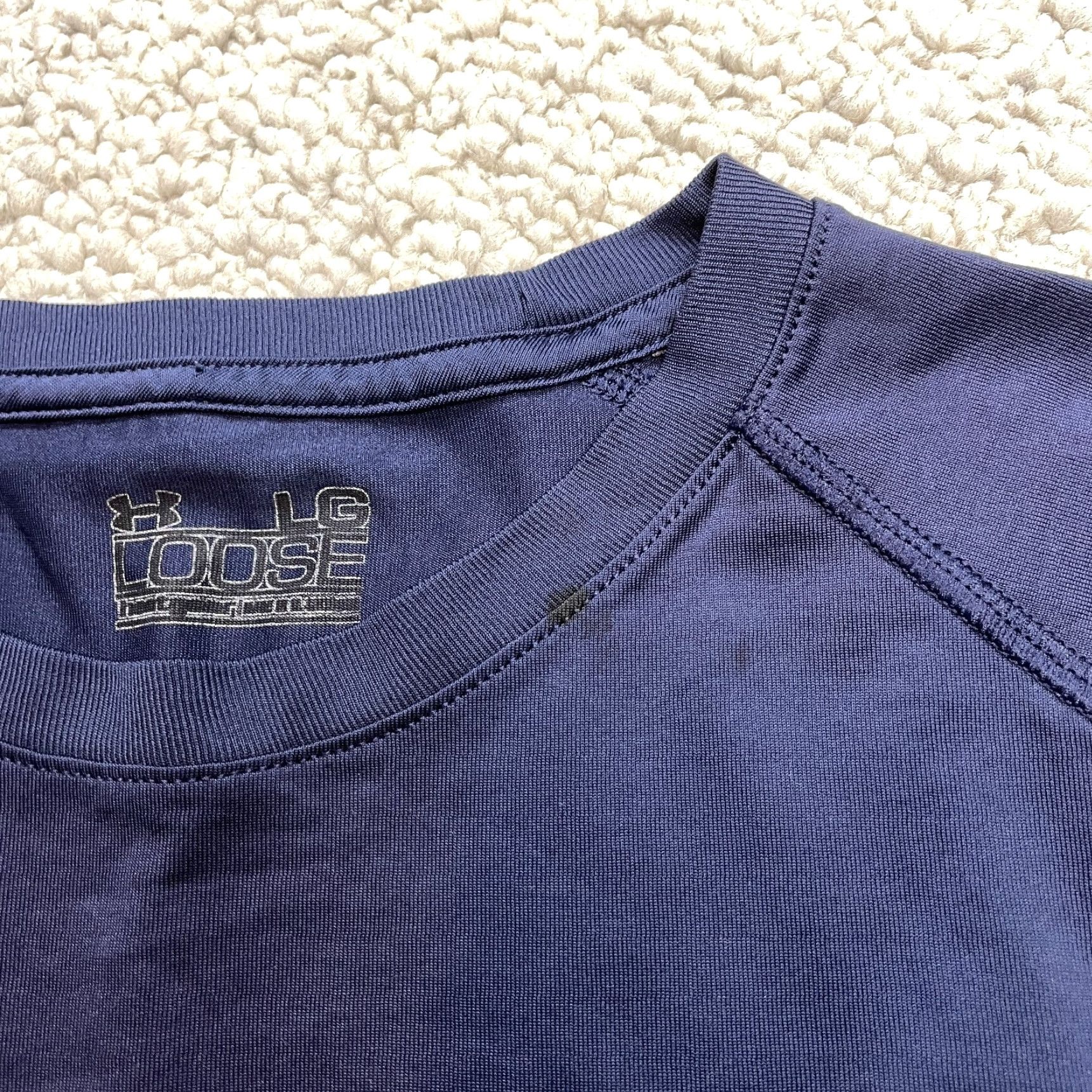 Under Armour Under Armour T-Shirt Mens Large Navy Blue UCLA Bruins Logo Microfiber Active HeatGear Short Sleeve Crew Neck Size US L / EU 52-54 / 3 - 3 Thumbnail