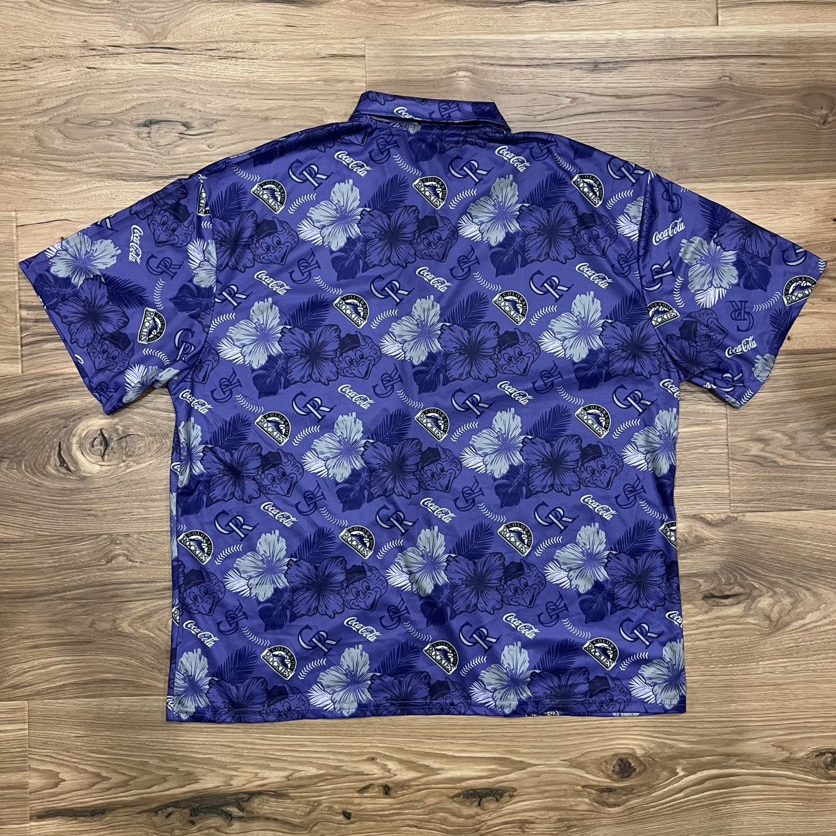 MLB Colorado Rockies MLB Coca-Cola Hawaiian Button Down Shirt XL Size US XL / EU 56 / 4 - 4 Thumbnail
