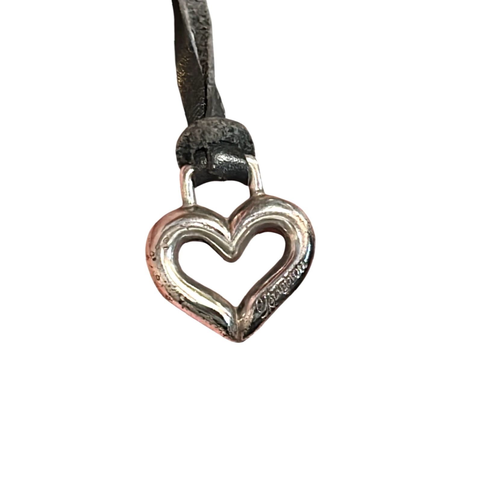 Brighton VINTAGE Brighton Queen of Love Croc Leather Shoulder Bag Tote Purse Black Brown Women’s Bag Charm Silver Hardware 12in 12in Size ONE SIZE - 6 Thumbnail