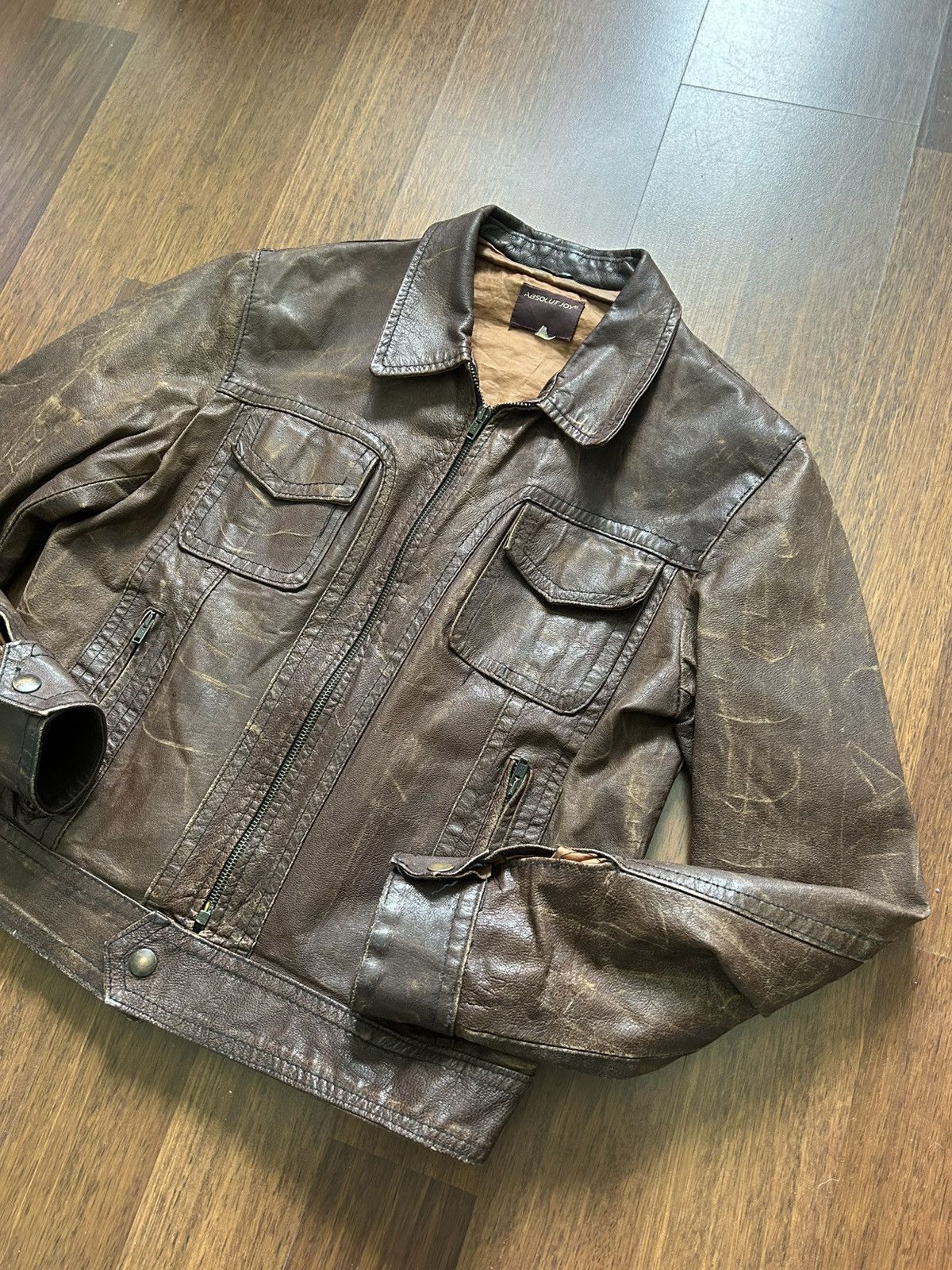 Absolut Joy Vintage Absolut Joy 80s Leather Bomber Jacket Archive Size M Size US M / EU 48-50 / 2 - 2 Thumbnail