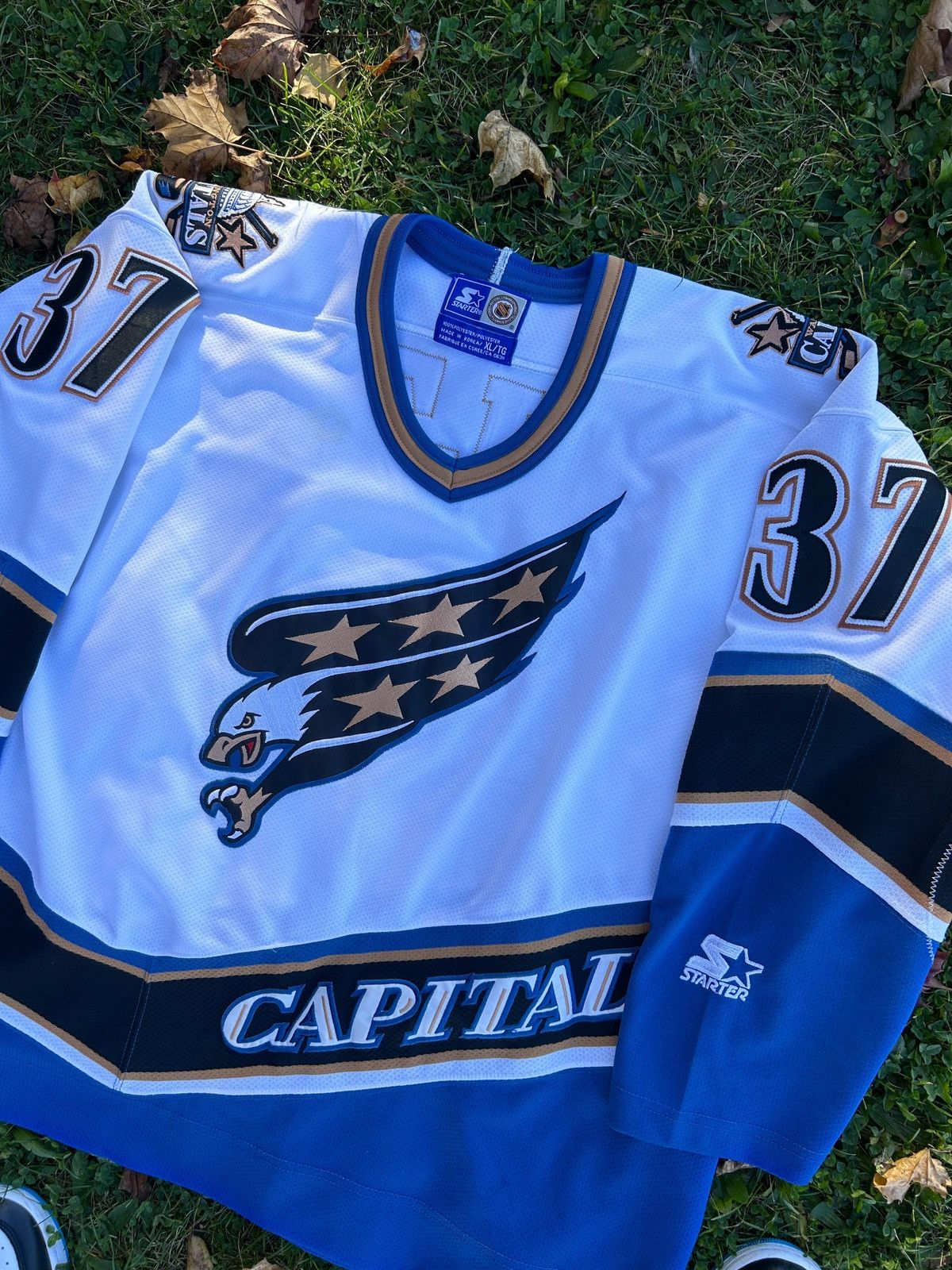 Maillot Vintage Washington Capitals LNH Années 90 - Starter Taille XL Noir - Occasion