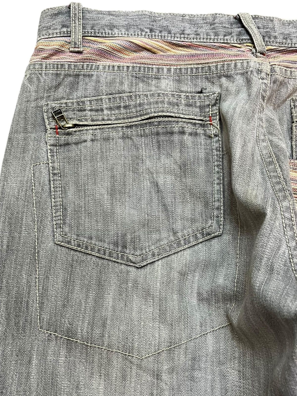 If Six Was Nine Vintage Wild Khakis Twisted Leg Grunge Distressed Denim Size US 35 - 8 Thumbnail