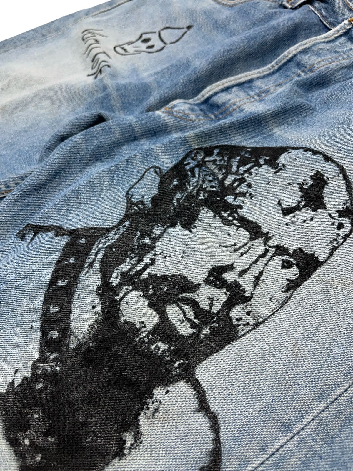 Band Tees Sick GG Allin Custom Hand Made Jeans On Vintage Levi’s 501 Size US 34 / EU 50 - 5 Thumbnail