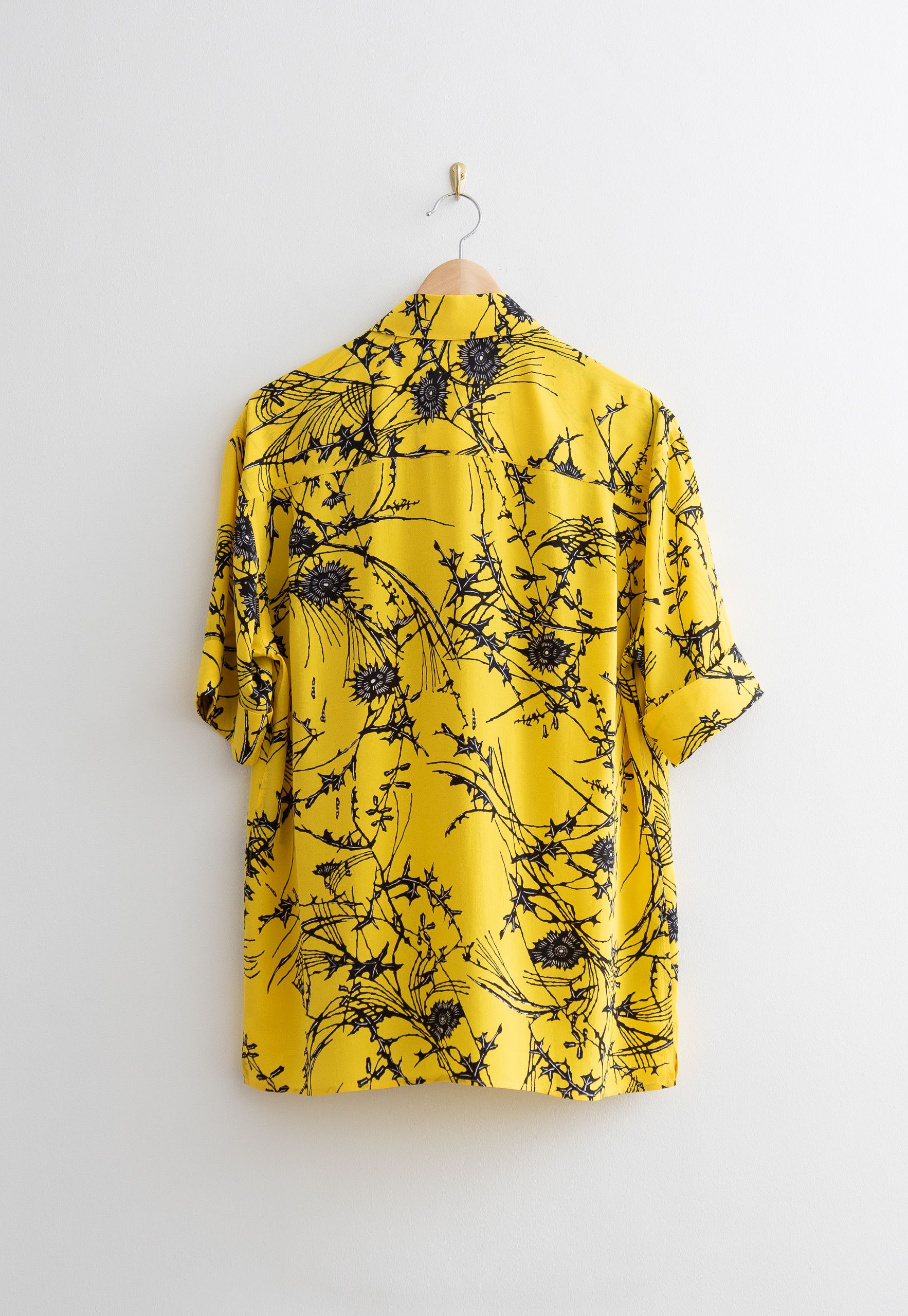 Haider Ackermann SS17 Yellow silk floral shirt Size US M / EU 48-50 / 2 - 3 Thumbnail