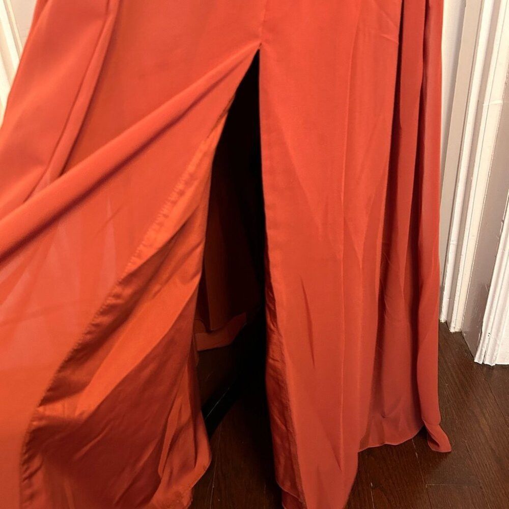 Other Azazie Paprika Aline Pleated Chiffon Dress in Size A16 Size XXL / US 16-18 / IT 52-54 - 6 Thumbnail