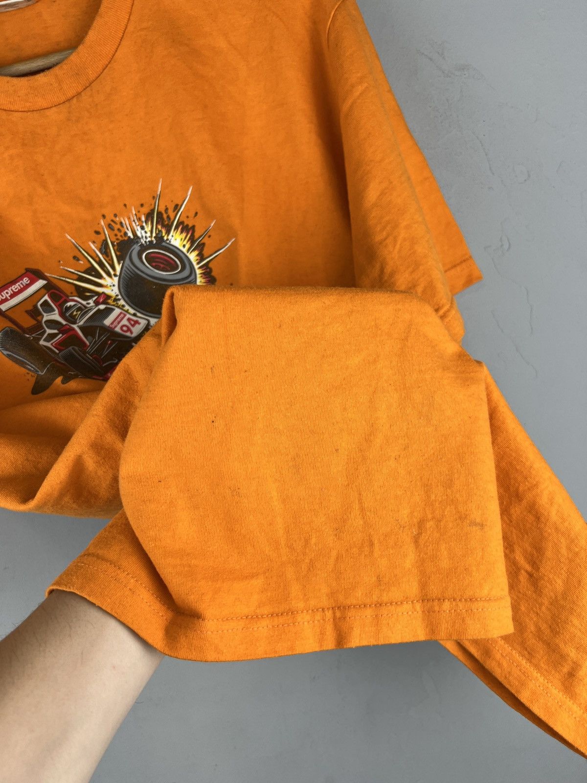 Other Supreme Orange Crash💥 T shirt L size Formula Y2K Size US L / EU 52-54 / 3 - 6 Thumbnail