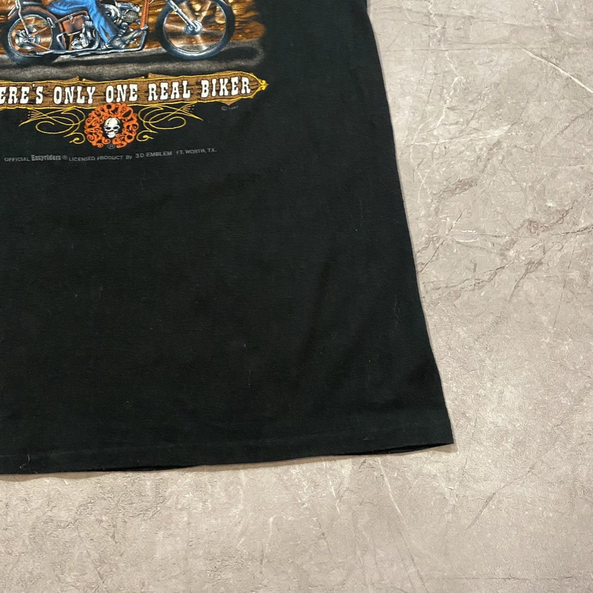 Band Tees RARE ! VINTAGE EASYRIDERS THERE’S ONLY ONE REAL BIKER 3D 80S Size US M / EU 48-50 / 2 - 6 Thumbnail