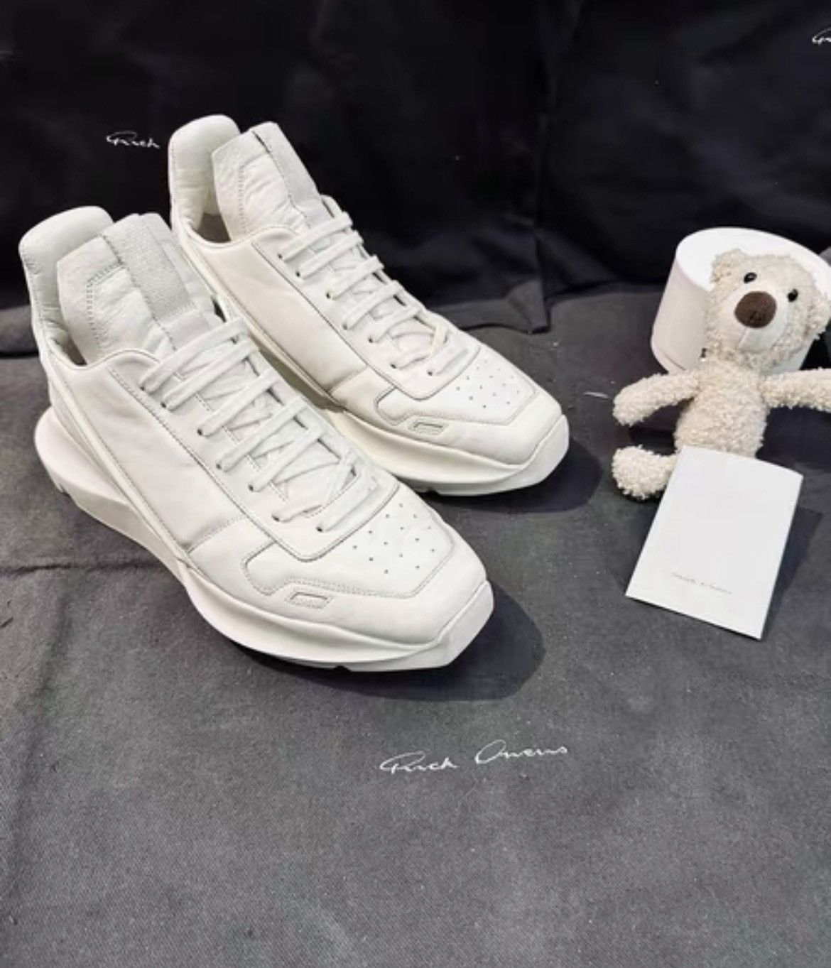 Rick Owens Rick Owens leather tank-sole platform trainers Size US 9 / EU 42 - 4 Thumbnail