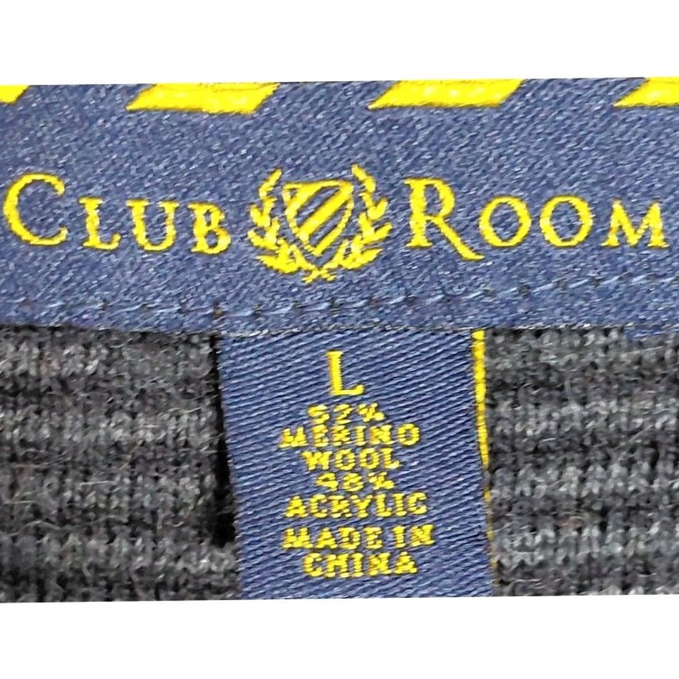 Club Room Club Room Sweater Men Size L Gray Solid Acrylic Knit Size US L / EU 52-54 / 3 - 3 Thumbnail