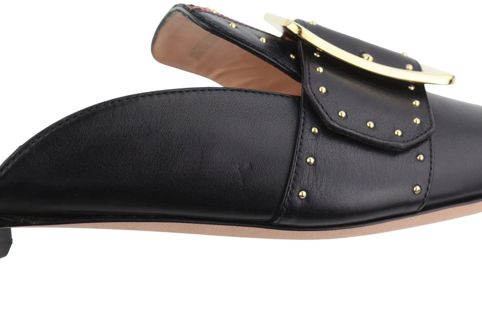 Bally JANESSE EU40 Black Calfskin Leather Stud Mules 88414 Size US 9 / IT 39 - 13 Thumbnail