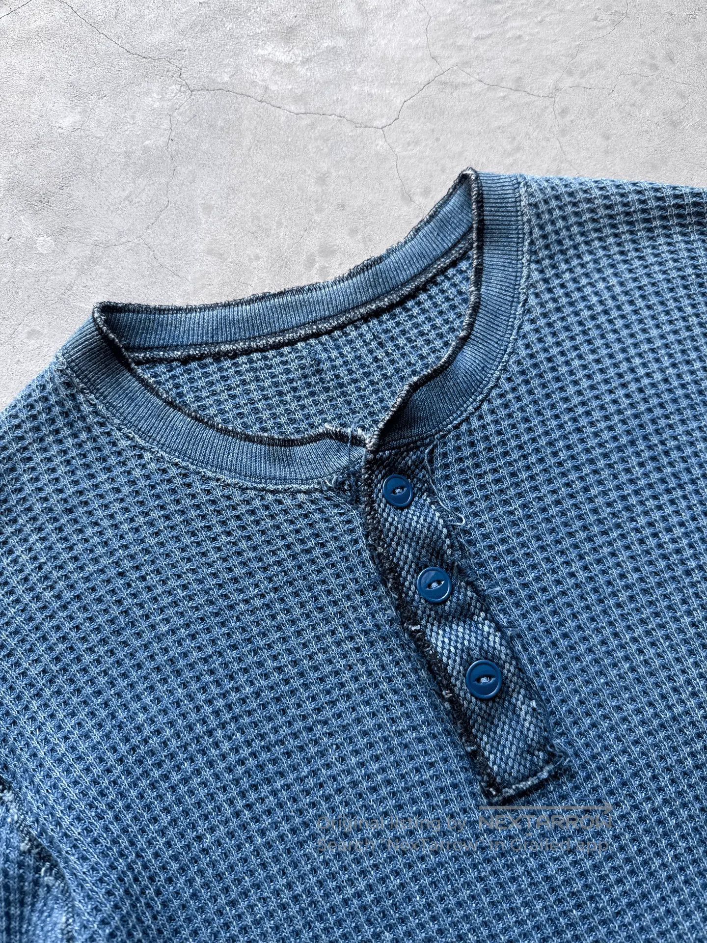 Vintage Vintage 90s Indigo Waffle. Size US L / EU 52-54 / 3 - 3 Thumbnail