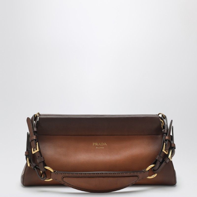 Prada Prada Enchaîné Medium Cognac Leather Bag