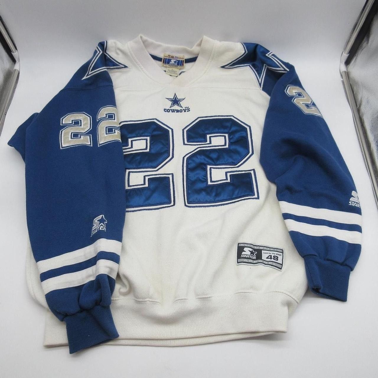 NFL × Starter × Vintage 1990’s Emmit Smith Dallas Cowboys Sweatshirt Size US XL / EU 56 / 4 - 4 Thumbnail