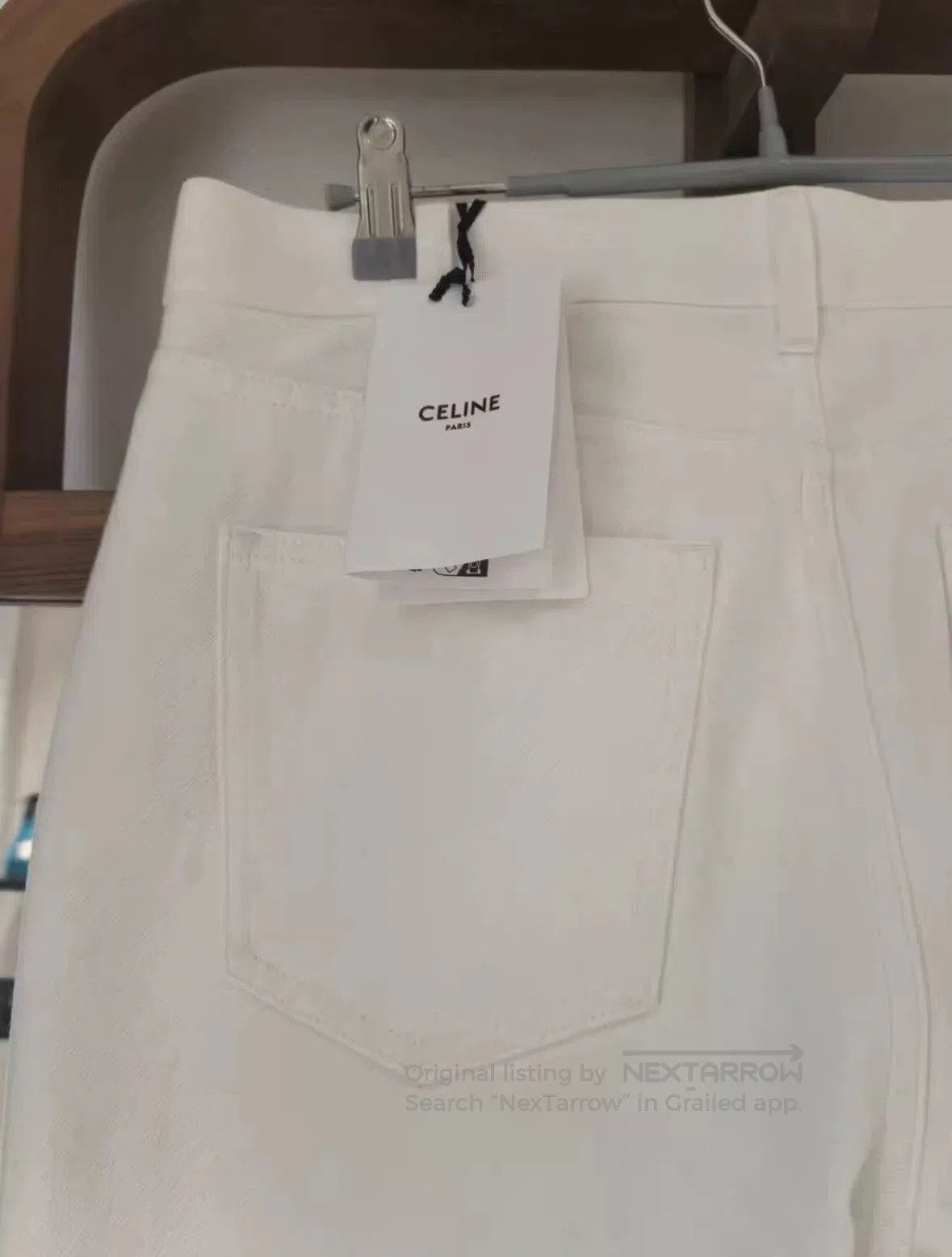 Celine Celine White Flared Denim Pants. Size 27" / US 4 / IT 40 - 2 Thumbnail