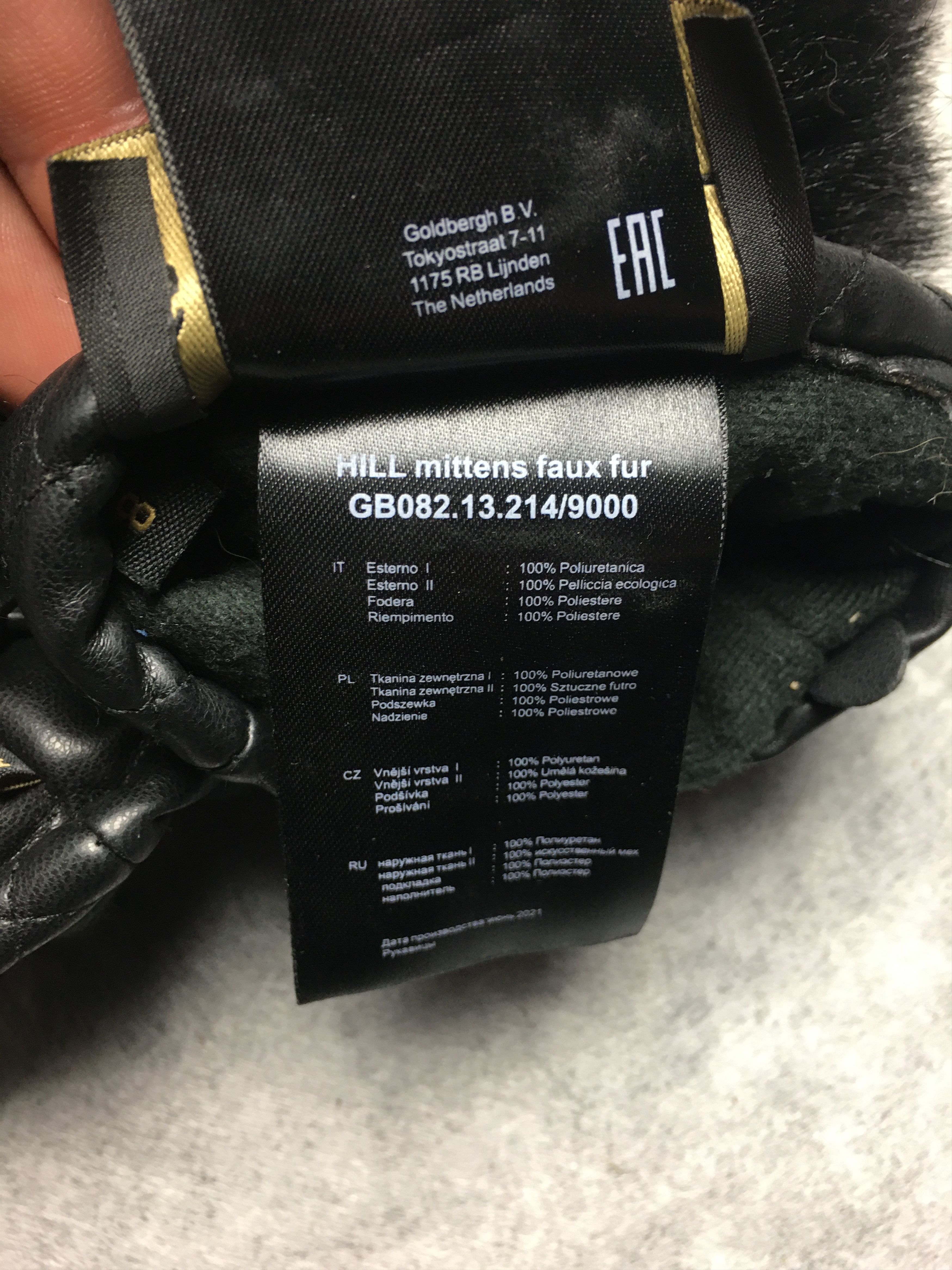 Goldbergh GOLDBERGH Hill Faux Fur Mittens Black Size 8 Size ONE SIZE - 9 Thumbnail