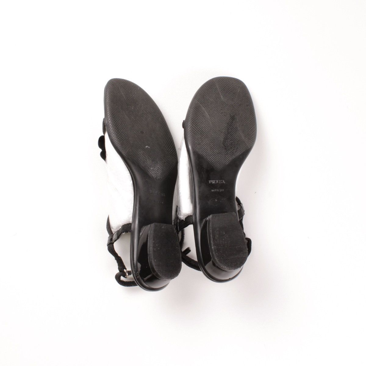 Prada Authentic Prada Black Patent Leather Floral Sandals Size US 9.5 / IT 39.5 - 14 Thumbnail