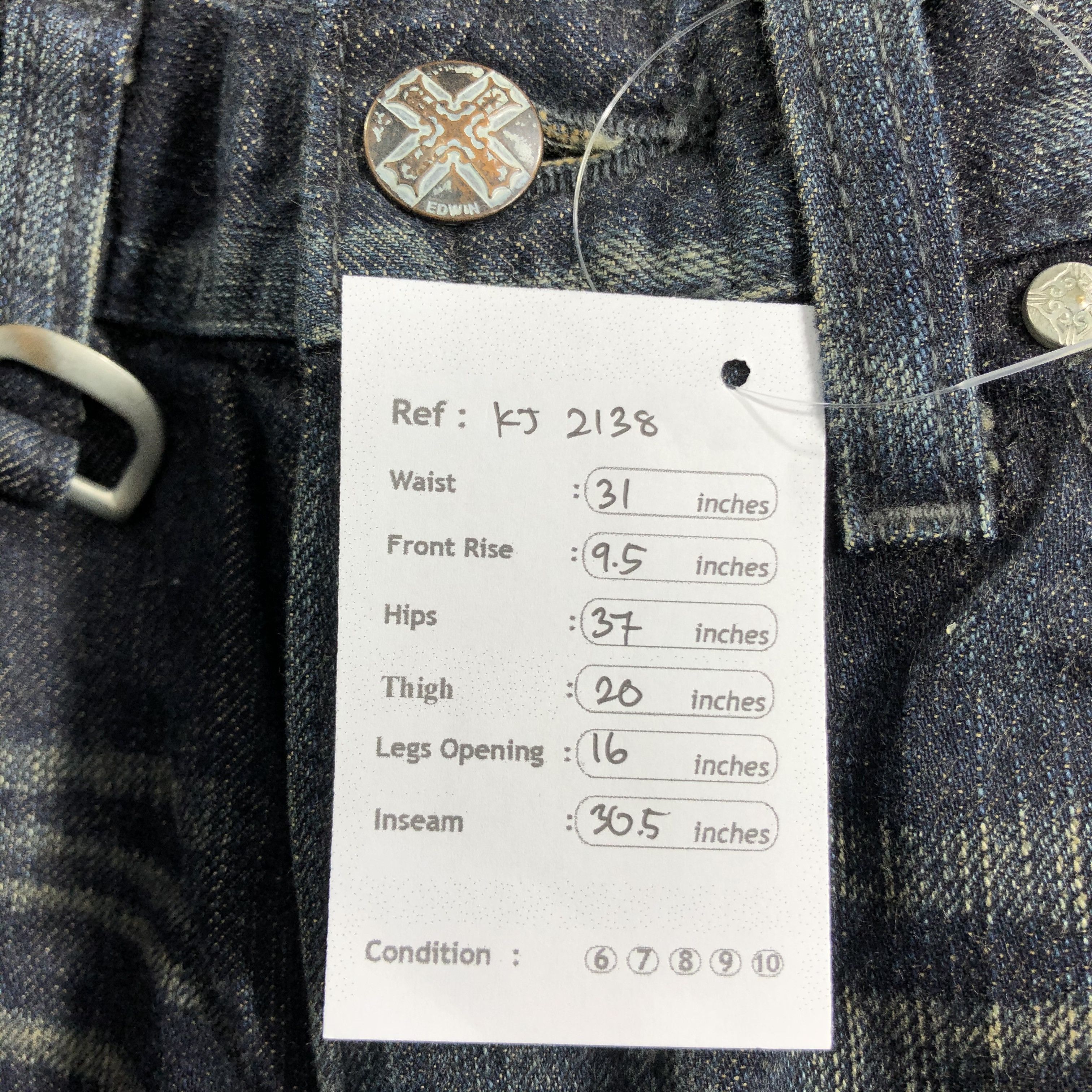 Edwin Edwin XVS Jeans Faded Blue Denim KJ2138 Size US 28 / EU 44 - 11 Thumbnail