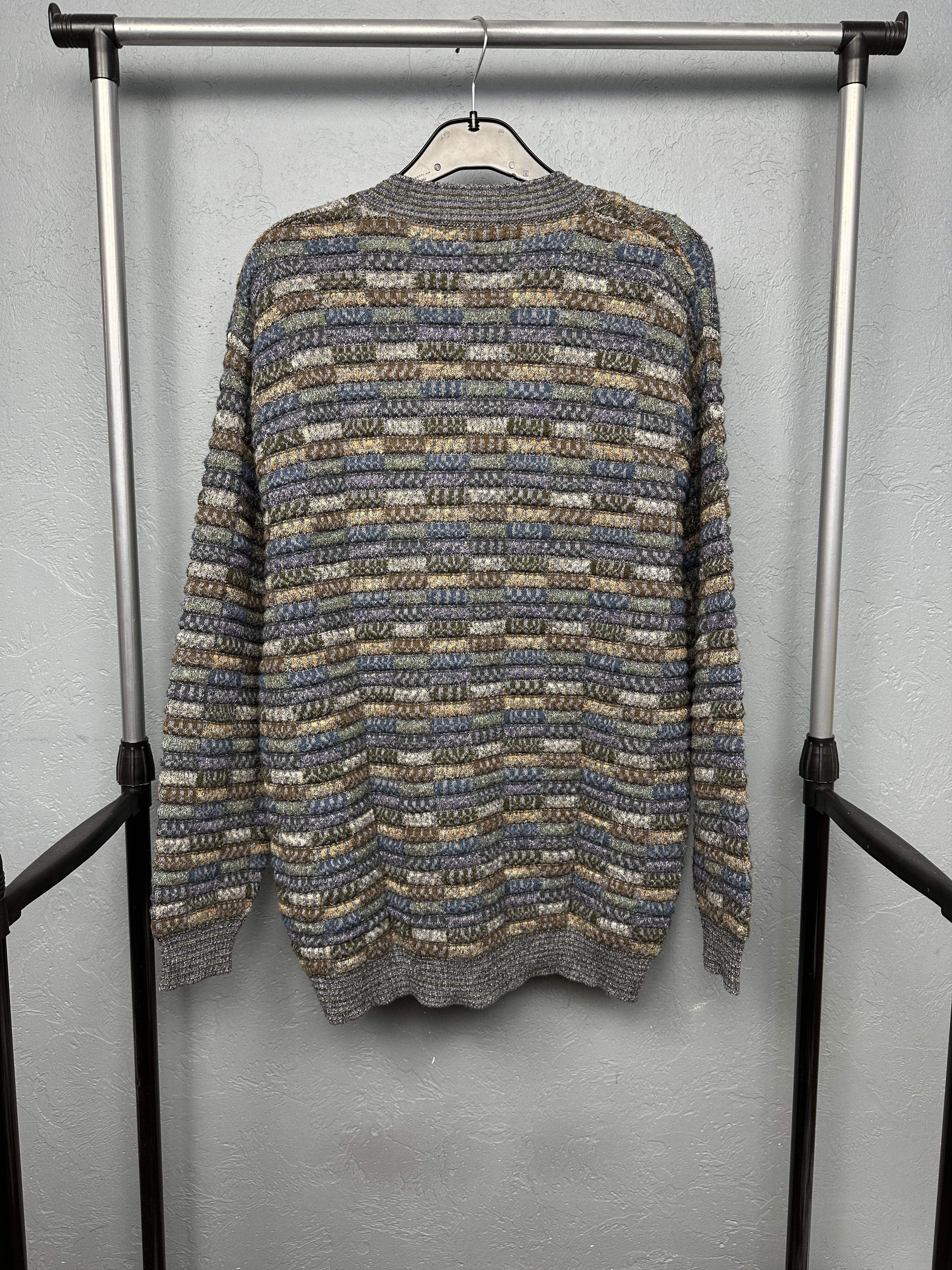 Vintage College By Marcazzani 90s Mens Knit Cardigan Sweater Size US XL / EU 56 / 4 - 7 Thumbnail