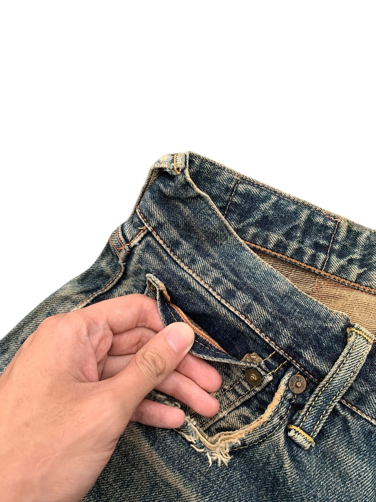 Kapital VINTAGE EDWIN 505 SELVEDGE RUSTY JAPANESE DISTRESSED DENIM Size US 28 / EU 44 - 12 Thumbnail