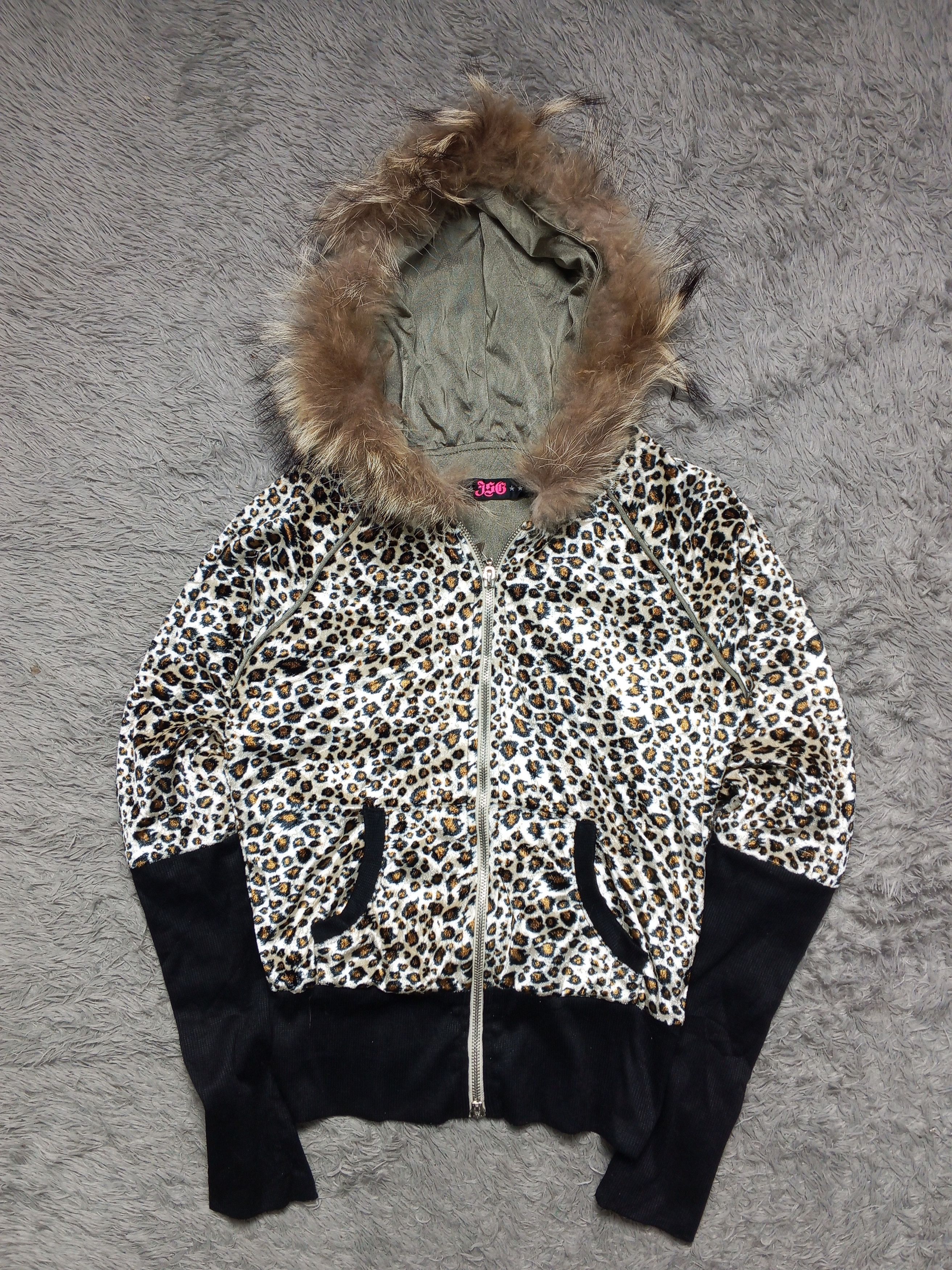 Japanese Brand Japan Brand Leopard harajuku Style Fur Hoodie Size S / US 4 / IT 40 - 1 Thumbnail
