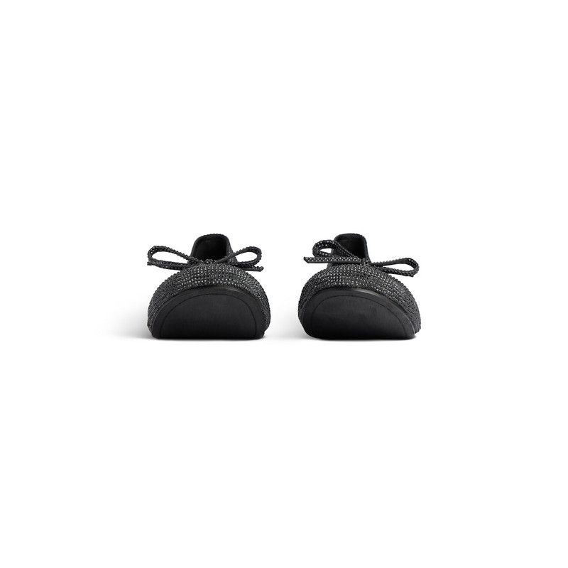 Balenciaga o1w1db10526 Leopold Ballerina With Rhinestones in Black Size US 6 / IT 36 - 3 Thumbnail