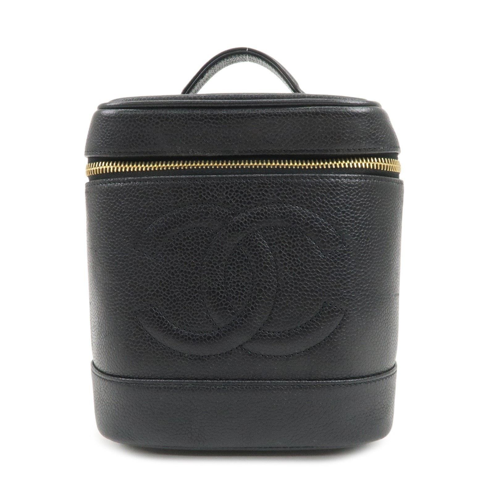 Chanel Chanel Vanity Case Caviar Leather Cosmetic Pouch Black Size ONE SIZE - 1 Thumbnail