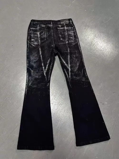 VIBE Gradient Brushed Paint Aged Y2K Pentagram Micro Flare Jeans Size US 30 / EU 46 - 4 Thumbnail