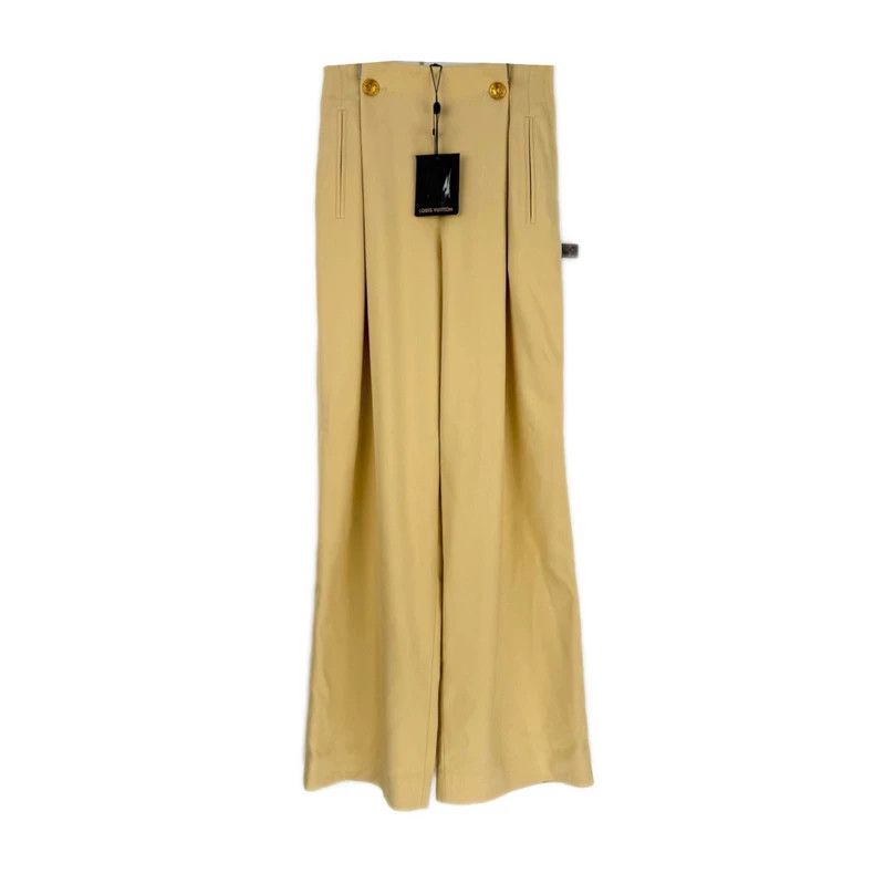 Louis Vuitton Louis Vuitton Beige printed leather label viscose and sheep Size 33" - 1 Thumbnail